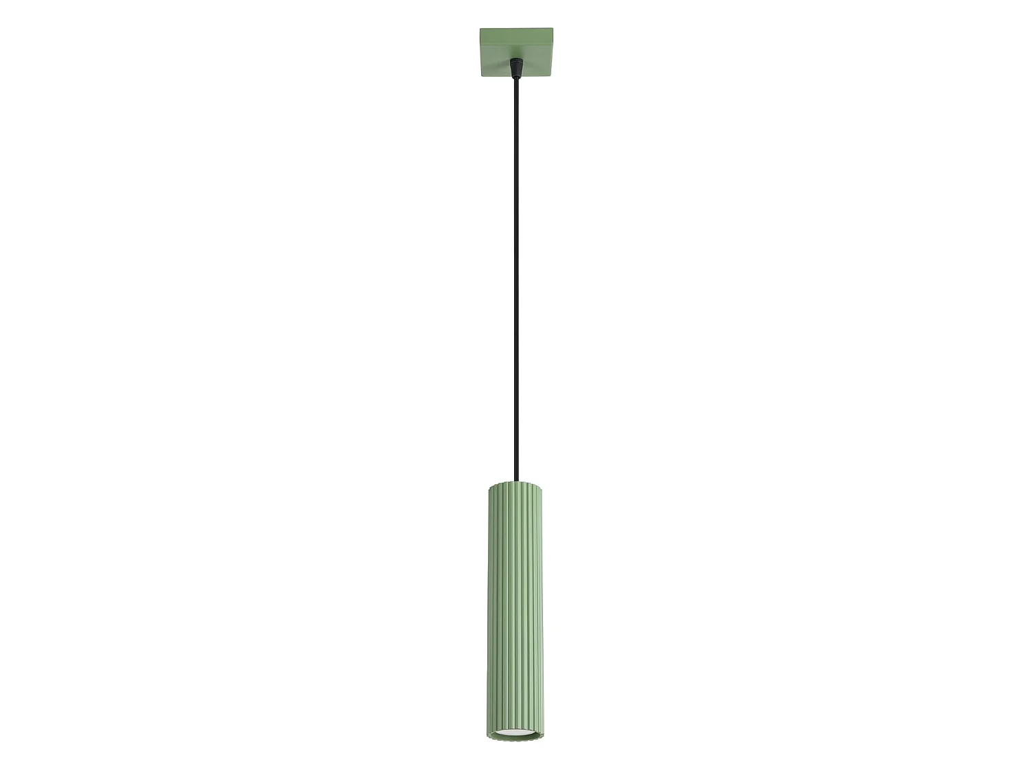 Lampy wiszące minimalistyczny KARBON, aluminium - 1 źródło - L.8 x H.118 cm - szałwia 5027891 - obrazek 1