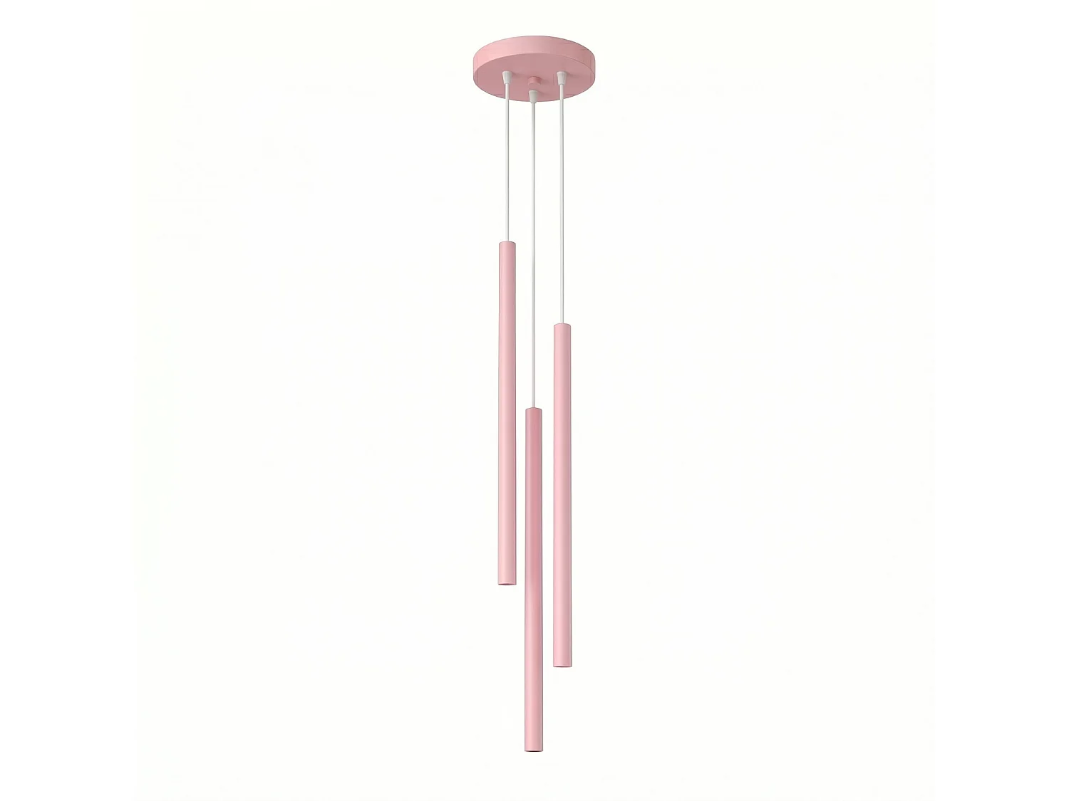 Lampy wiszące nowoczesny PASTELO, stal – 3 źródło – L.19.5 x H.115 cm – różowy 5027892