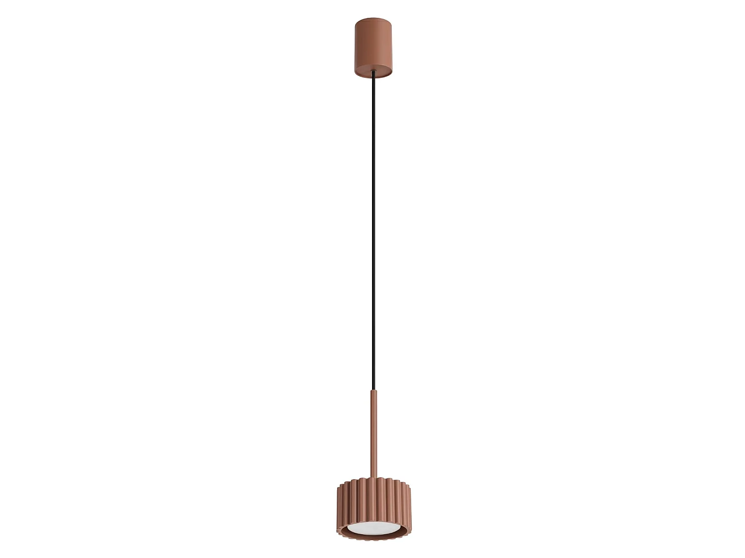 Lampy wiszące minimalistyczny AURA, aluminium – 1 źródło – L.10 x H.125 cm – mocca 5027900