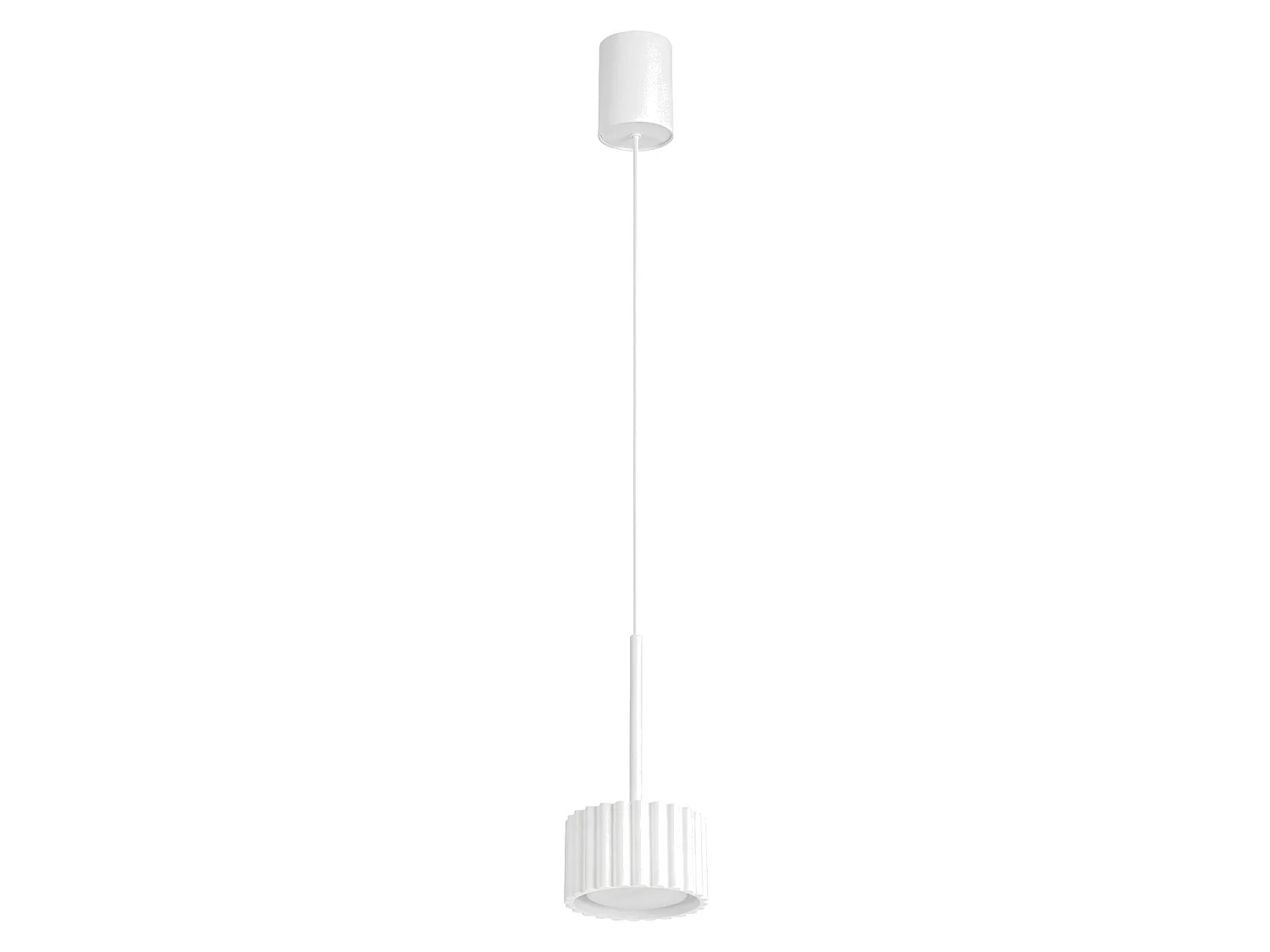 Lampy wiszące minimalistyczny AURA, aluminium - 1 źródło - L.10 x H.125 cm - biały 5027906 - obrazek 1