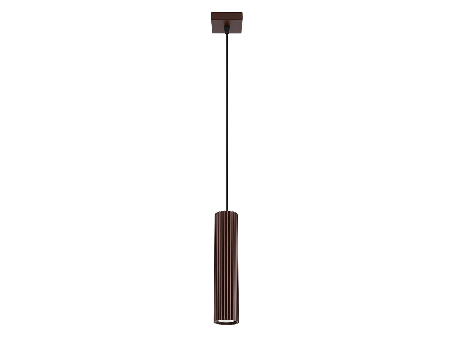 Lampy wiszące minimalistyczny KARBON, aluminium - 1 źródło - L.8 x H.118 cm - brązowy 5027911 - obrazek 1