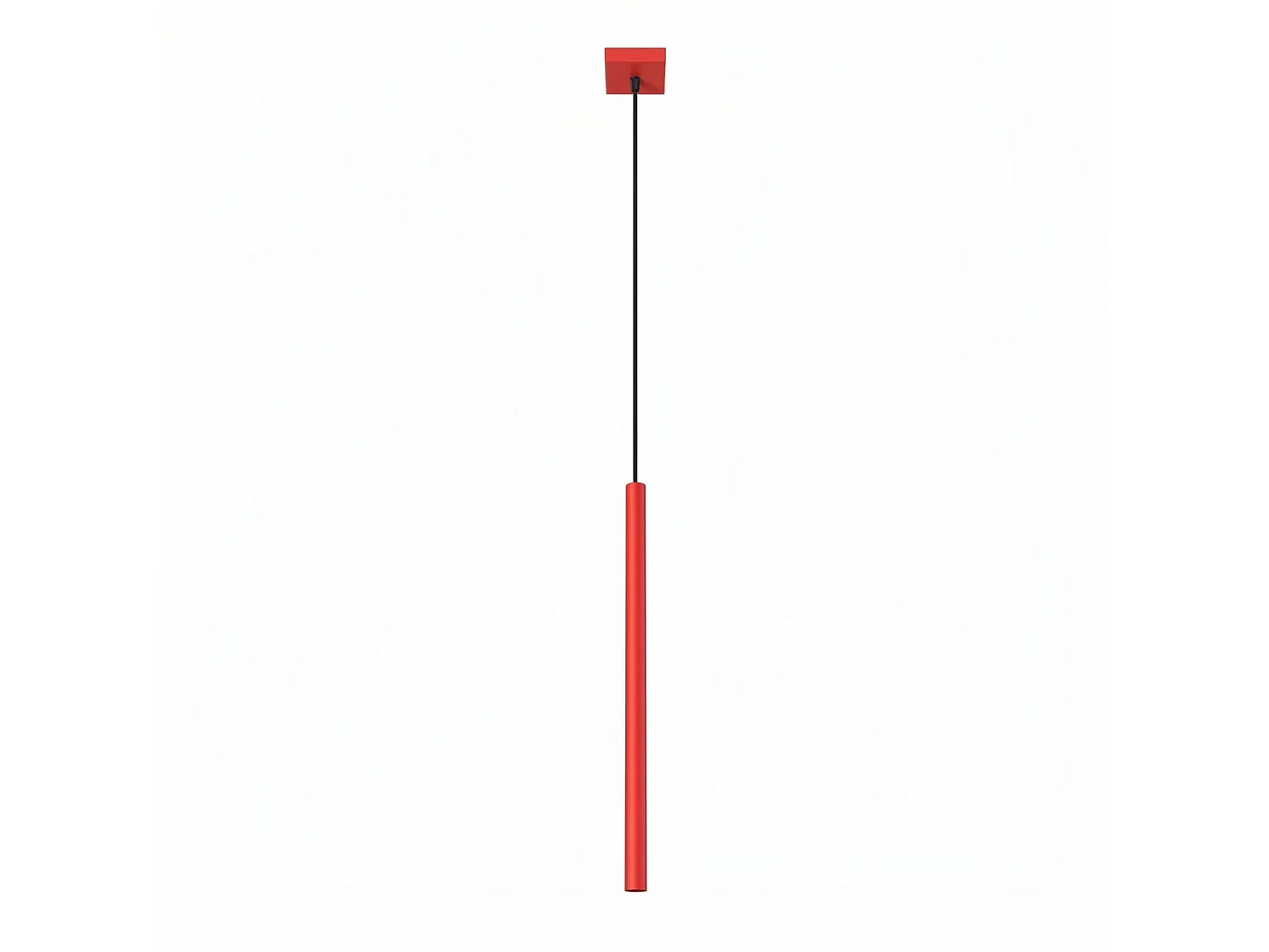 Lampy wiszące nowoczesny PASTELO, stal - 1 źródło - L.8 x H.120 cm - czerwony 5027937 - obrazek 1