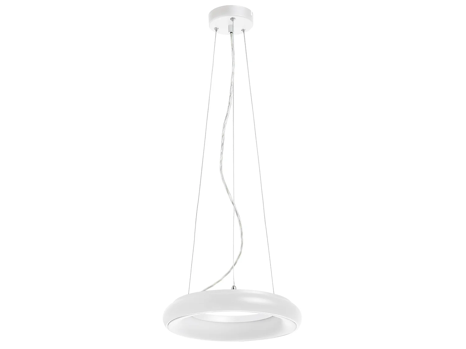 Lampa sufitowa FRED w nowoczesnym stylu - ?r. 40 cm - okr?g?a - LED SMD 35W - 2940 i 3K - 120° i 125° - IP40 - aluminium i opalowy poliw?glan - bia?a 3748237 - obrazek 1