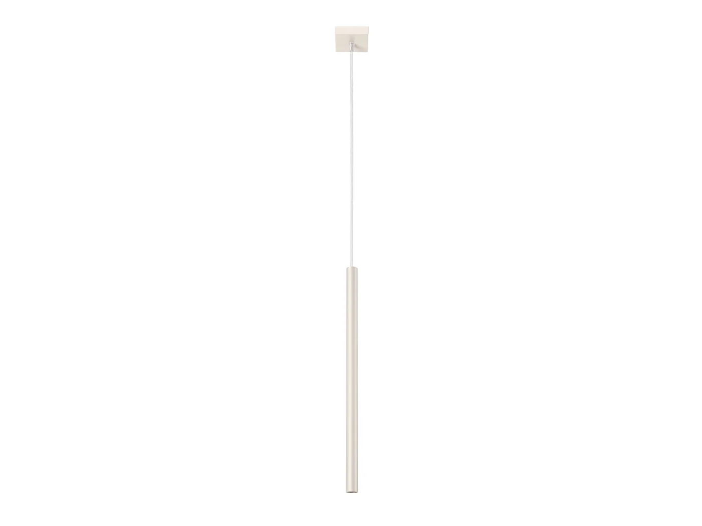 Lampa wisząca nowoczesny PASTELO, stal – 1 źródło – L.8 x H.114 cm – beżowy 3609496