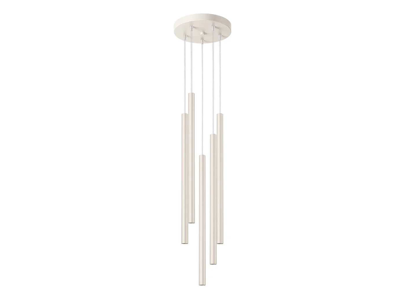 Lampa wisząca nowoczesny PASTELO, stal – 5 źródło – L.25 x H.104 cm – beżowy 3609493