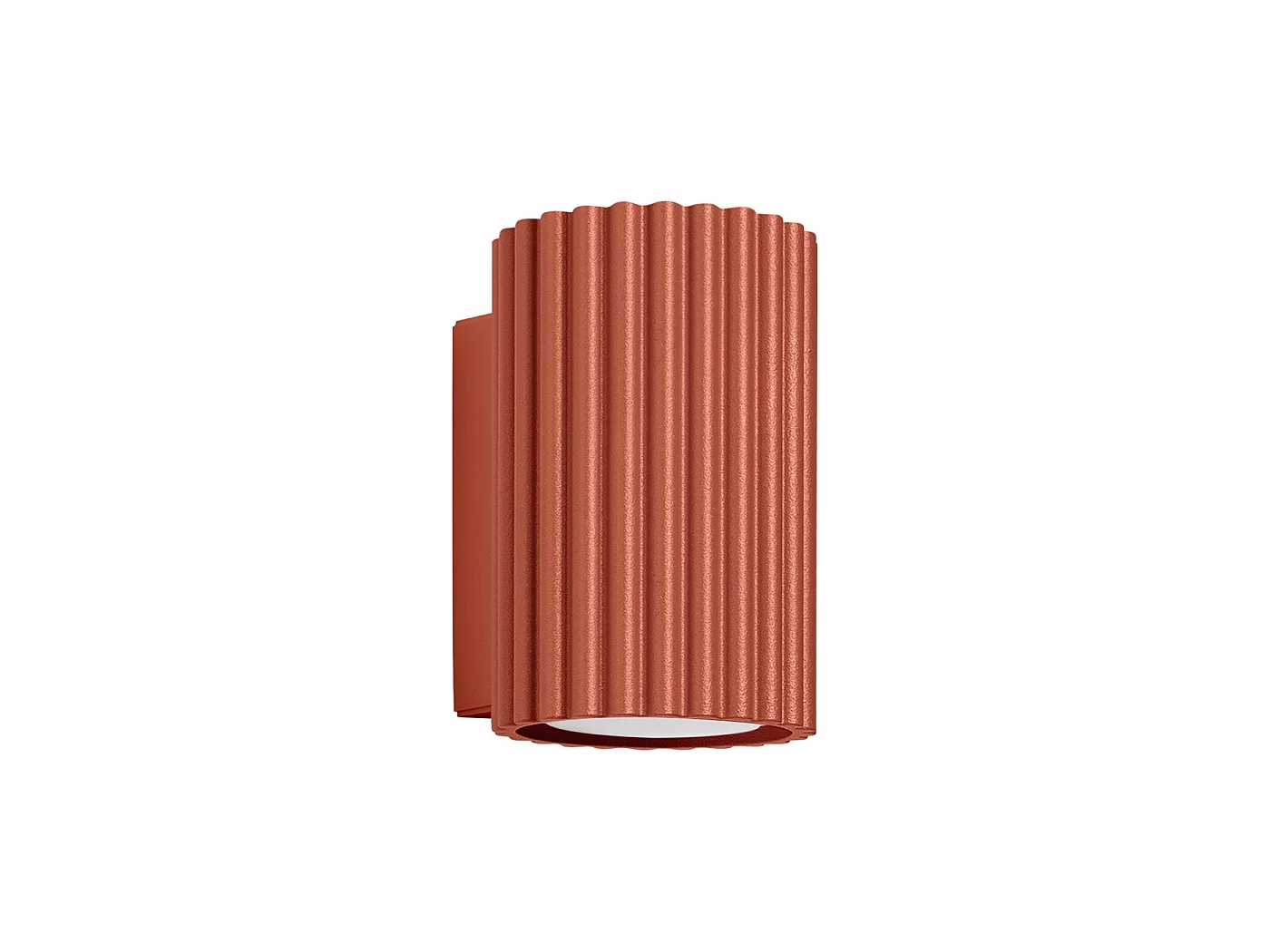 Lampa ścienna minimalistyczny KARBON, aluminium - 1 źródło - L.6.5 x H.10 cm - ochra czerwona 3627485 - obrazek 1