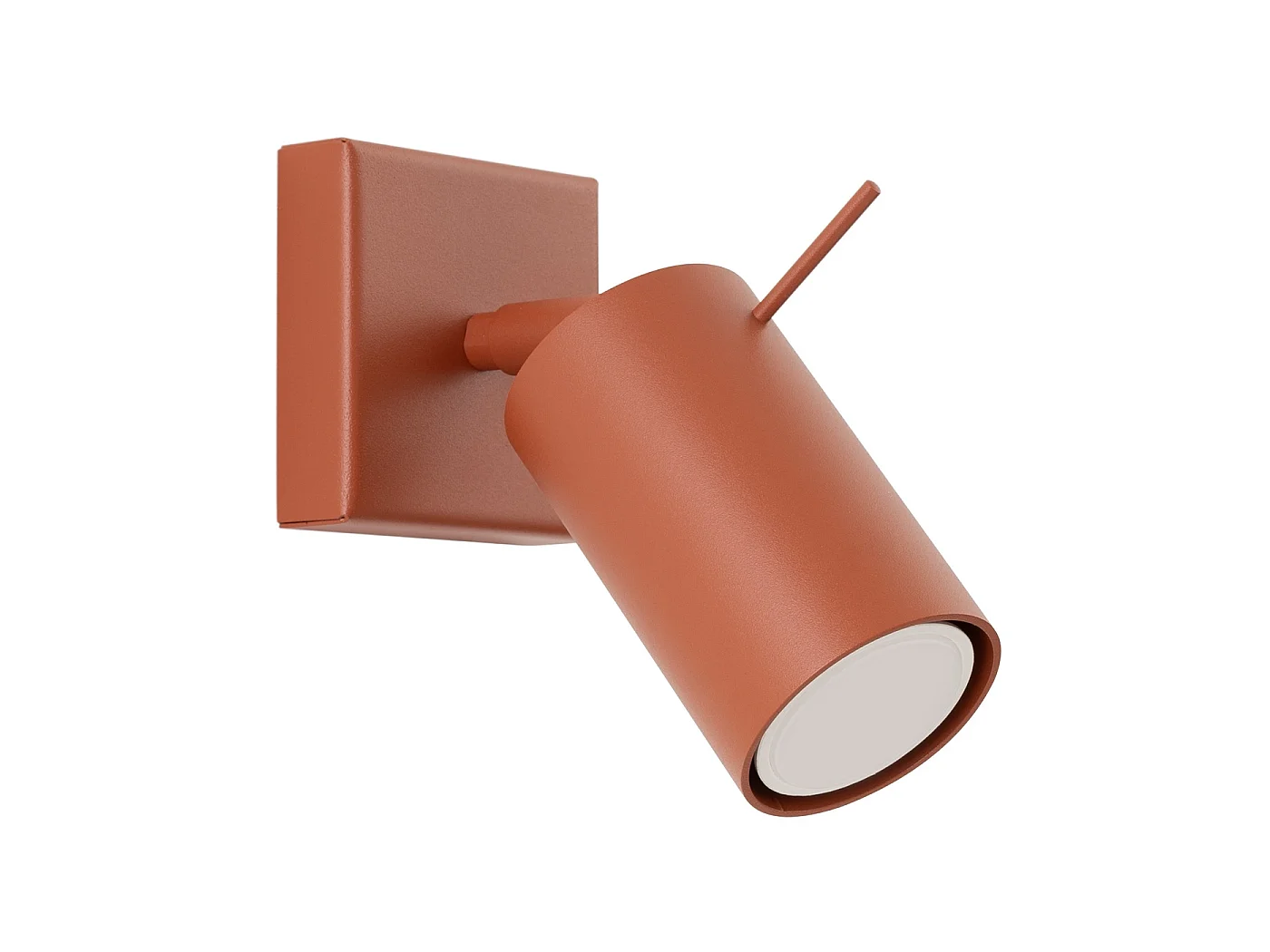 Lampa ścienna nowoczesny RING, stal - 1 źródło - L.8 x H.8 cm - ochra czerwona 3627507 - obrazek 1