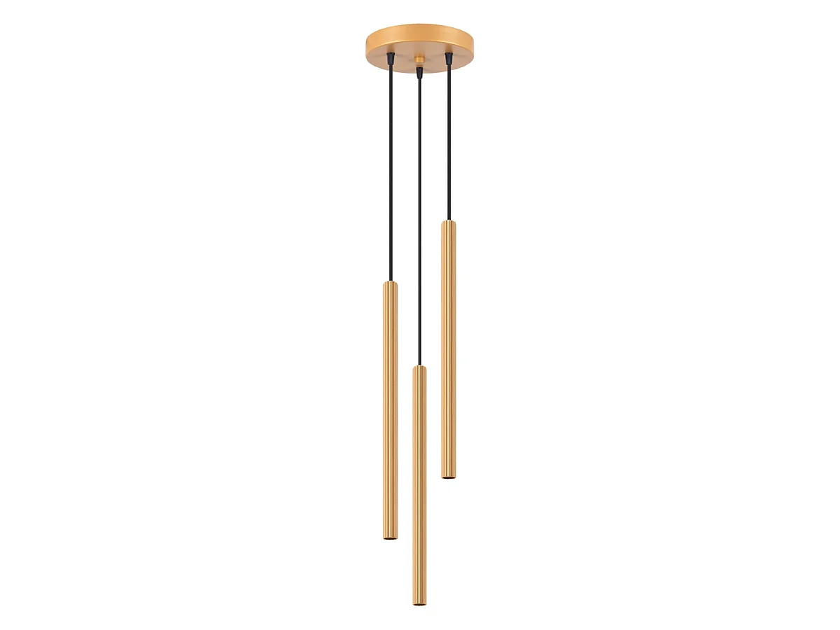 Lampa wiszące nowoczesny ARCHE, stal - 3 źródło - L.20 x H.120 cm - złoty 3288226 - obrazek 1