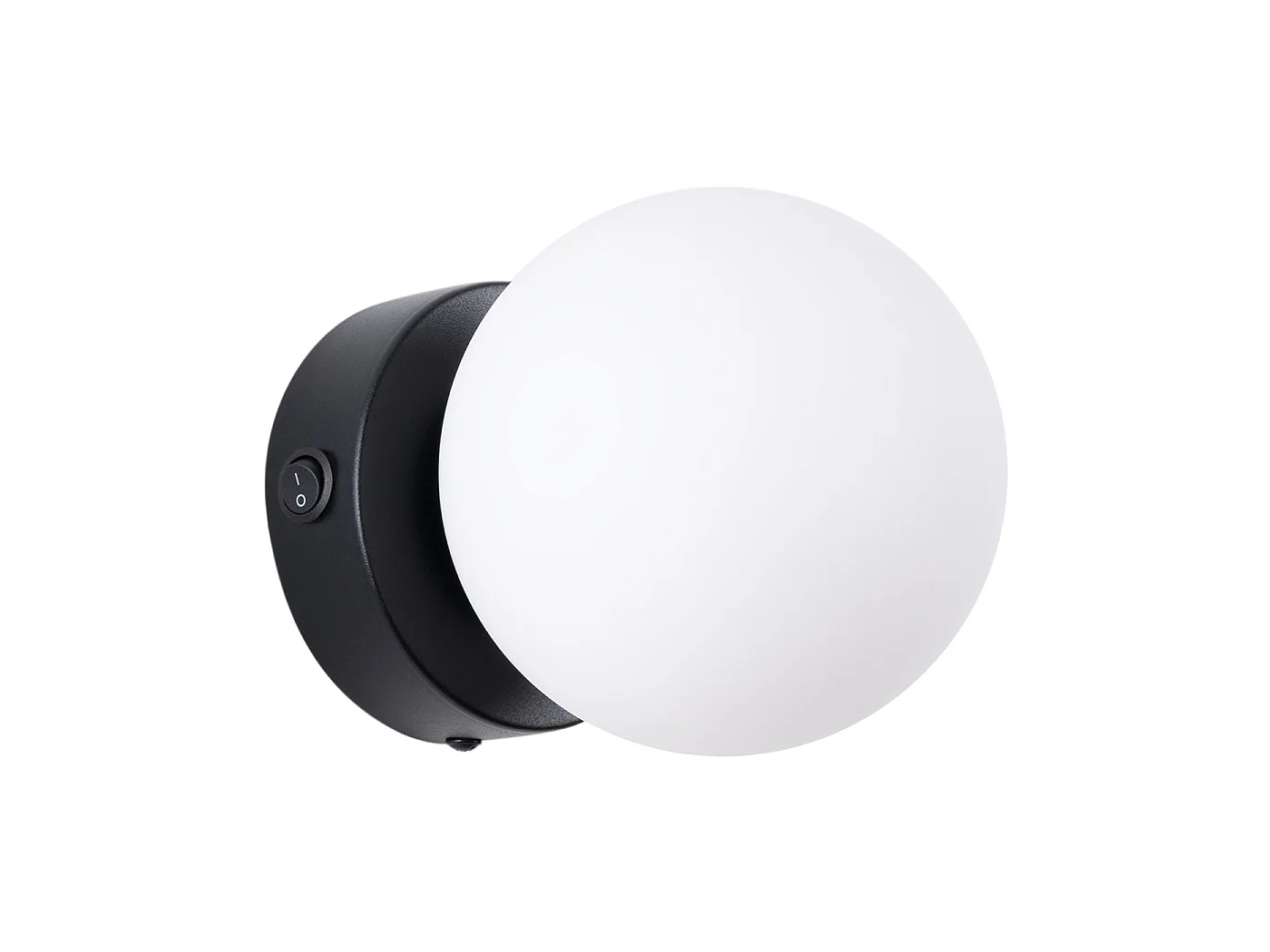 Lampa ścienna nowoczesny YOLI, stal/szkło - 1 źródło - L.12 x H.12 cm - czarny 3627538 - obrazek 1