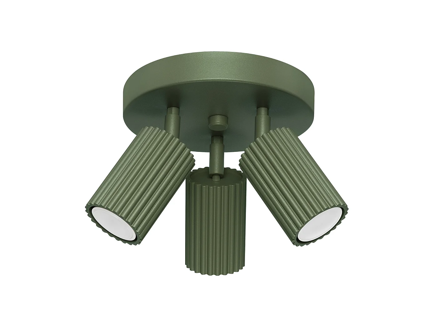 Lampa sufitowa minimalistyczny KARBON, aluminium - 3 źródło - L.19.5 x H.18 cm - zielony oliwkowy 3627276 - obrazek 1