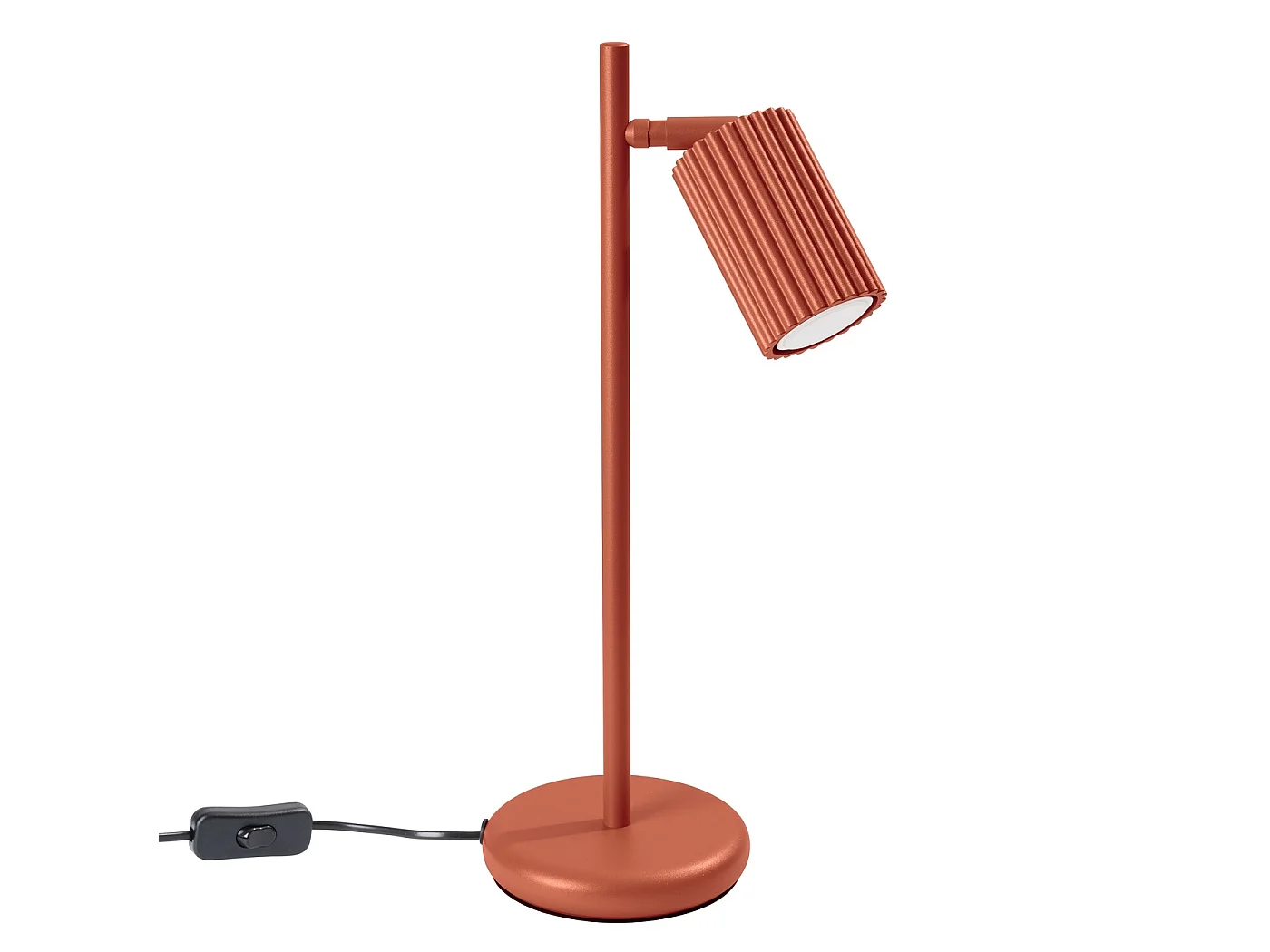 Lampa biurkowa minimalistyczny KARBON, aluminium - 1 źródło - L.14.5 x H.43 cm - ochra czerwona 3627317 - obrazek 1