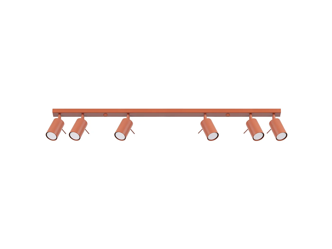 Lampa sufitowa nowoczesny RING, stal - 6 źródło - L.117 x H.17 cm - ochra czerwona 3627408 - obrazek 1