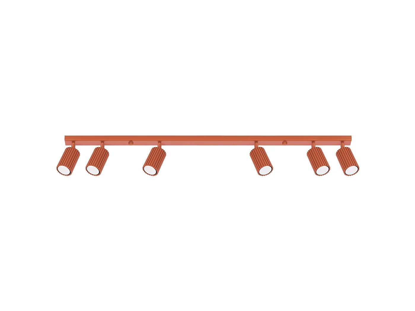 Lampa sufitowa minimalistyczny KARBON, aluminium - 6 źródło - L.117 x H.16.5 cm - ochra czerwona 3609564 - obrazek 1