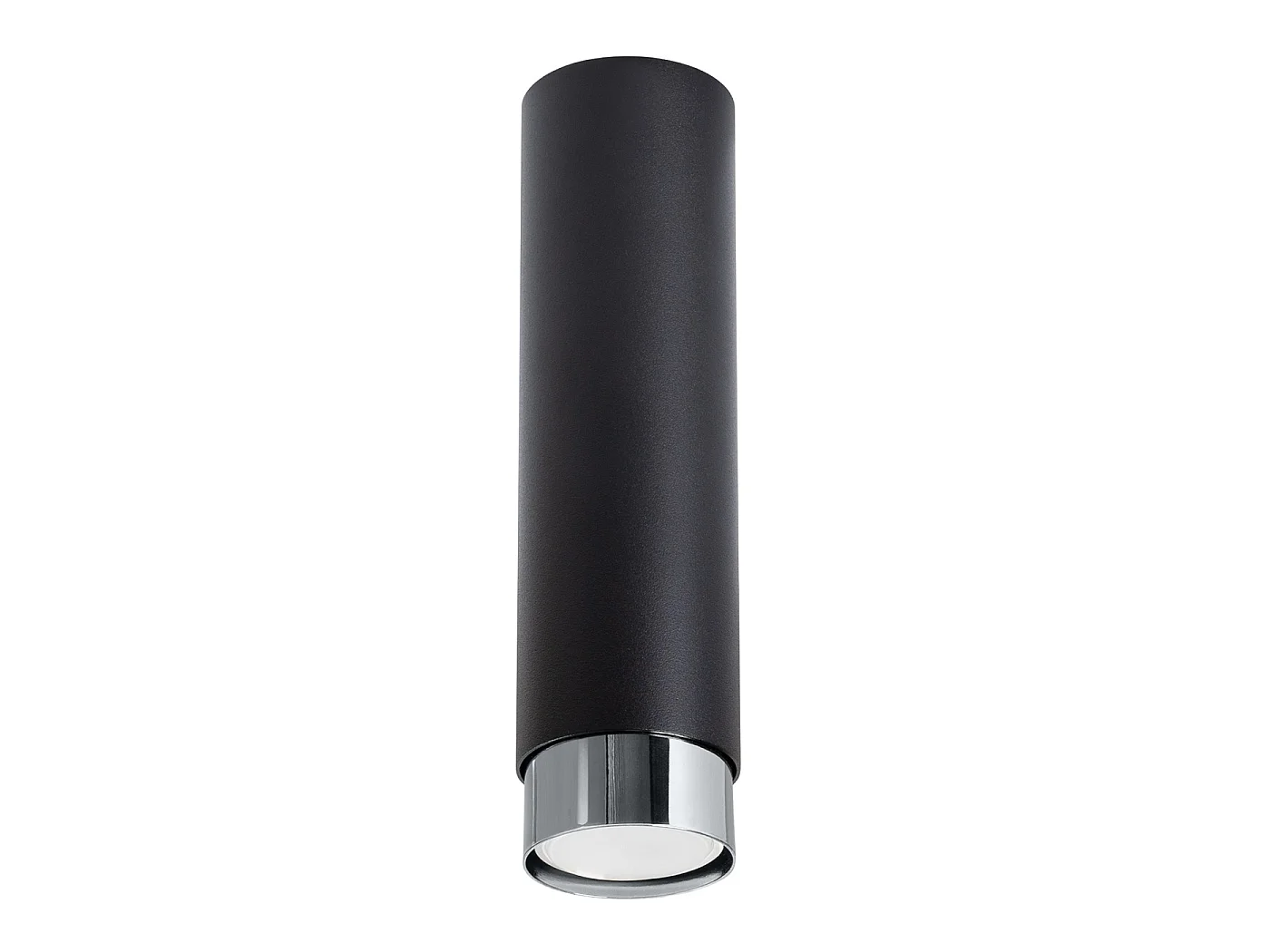 Lampa sufitowa nowoczesny NERO, stal - 1 źródło - L.6 x H.22.5 cm - czarny/chrom 3627447 - obrazek 1