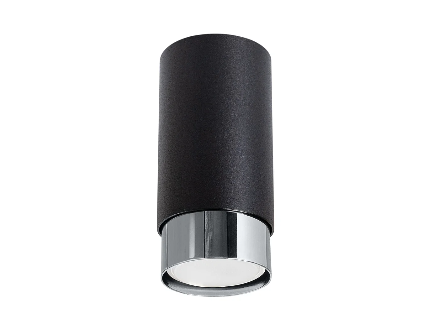 Lampa sufitowa nowoczesny NERO, stal - 1 źródło - L.6 x H.12.5 cm - czarny/chrom 3627444 - obrazek 1