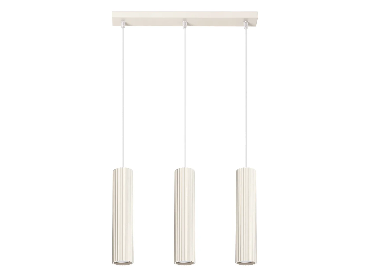 Lampa wisząca minimalistyczny KARBON, aluminium - 3 źródło - L.45 x H.98 cm - beżowy 3609454 - obrazek 1