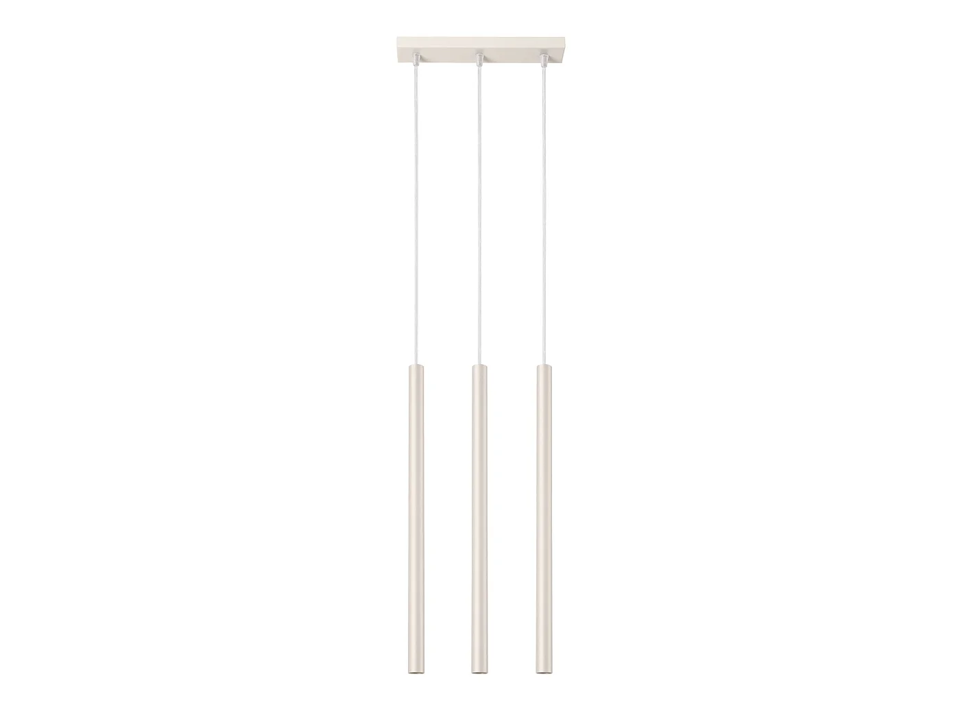 Lampa wisząca nowoczesny PASTELO, stal – 3 źródło – L.30 x H.94 cm – beżowy 3609525