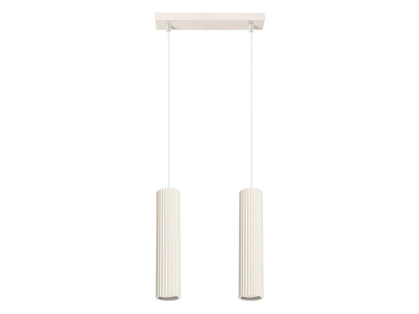 Lampa wisząca minimalistyczny KARBON, aluminium - 2 źródło - L.30 x H.90 cm - beżowy 3609512 - obrazek 1
