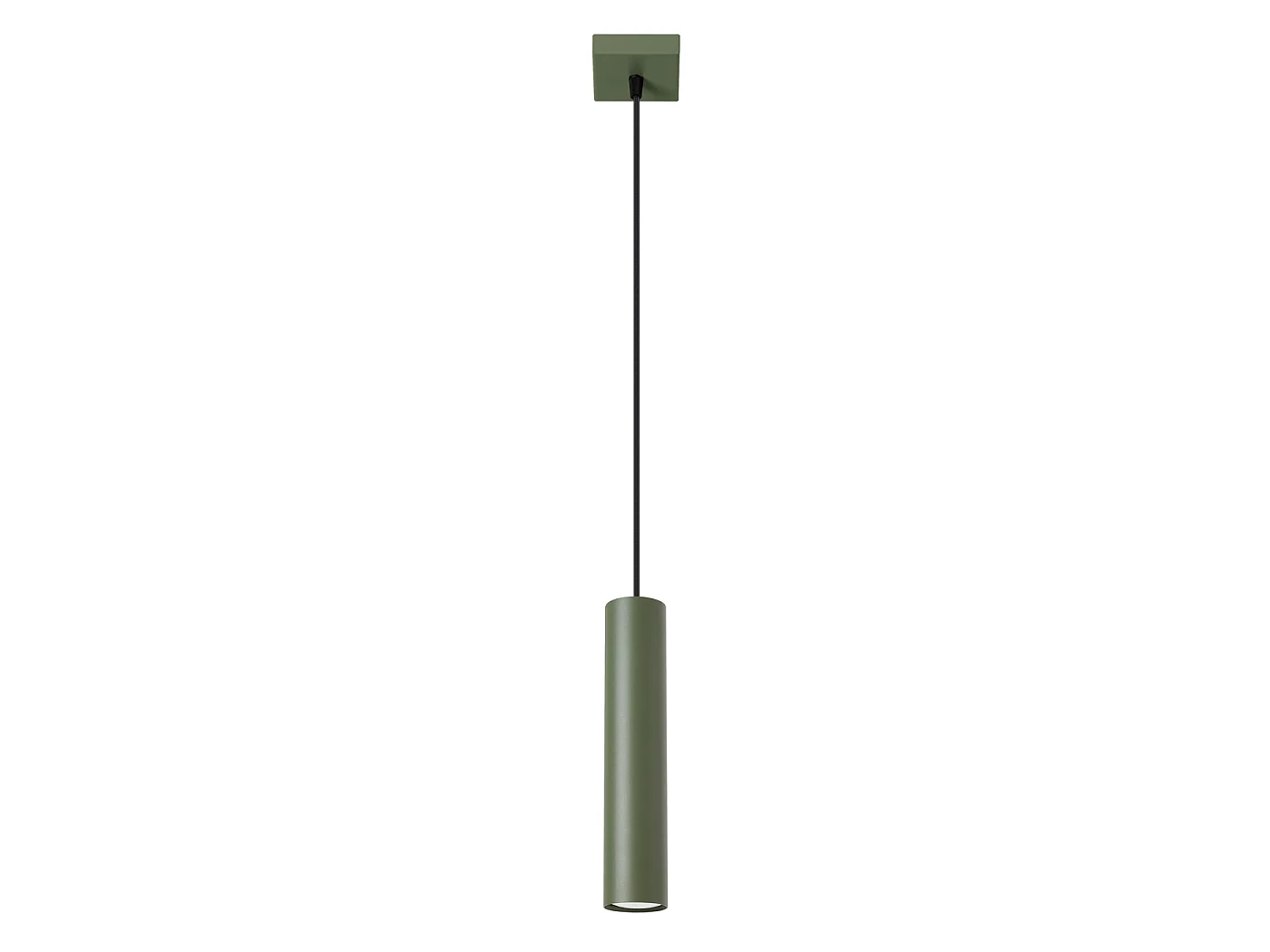 Lampa wisząca loft LAGOS, stal - 1 źródło - L.8 x H.118 cm - zielony oliwkowy 3609530 - obrazek 1