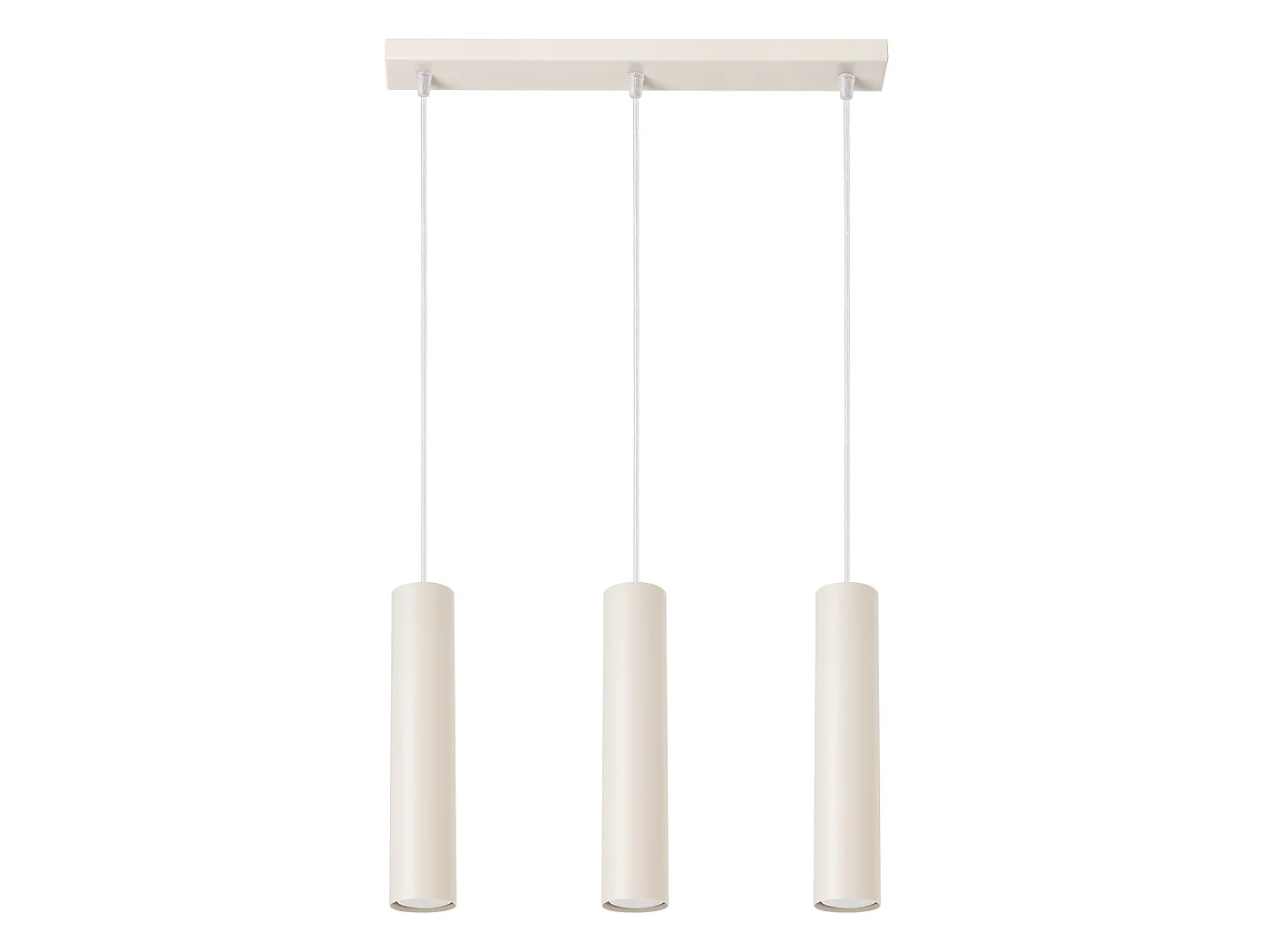 Lampa wisząca loft LAGOS, stal - 3 źródło - L.45 x H.98 cm - beżowy 3609523 - obrazek 1