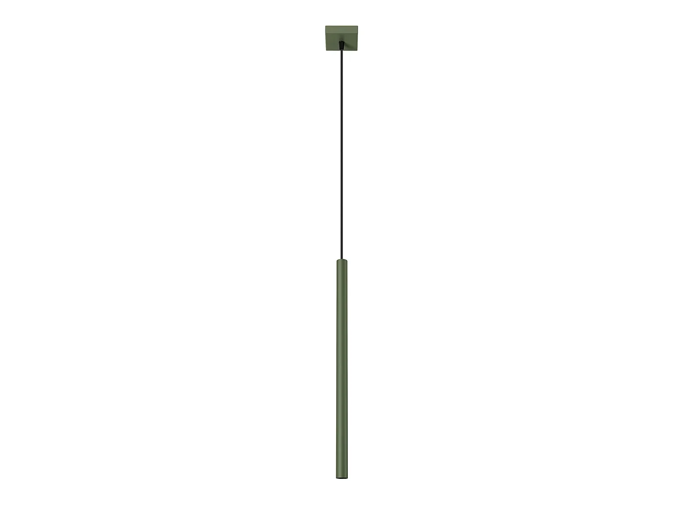 Lampa wisząca nowoczesny PASTELO, stal - 1 źródło - L.8 x H.114 cm - zielony oliwkowy 3609531 - obrazek 1
