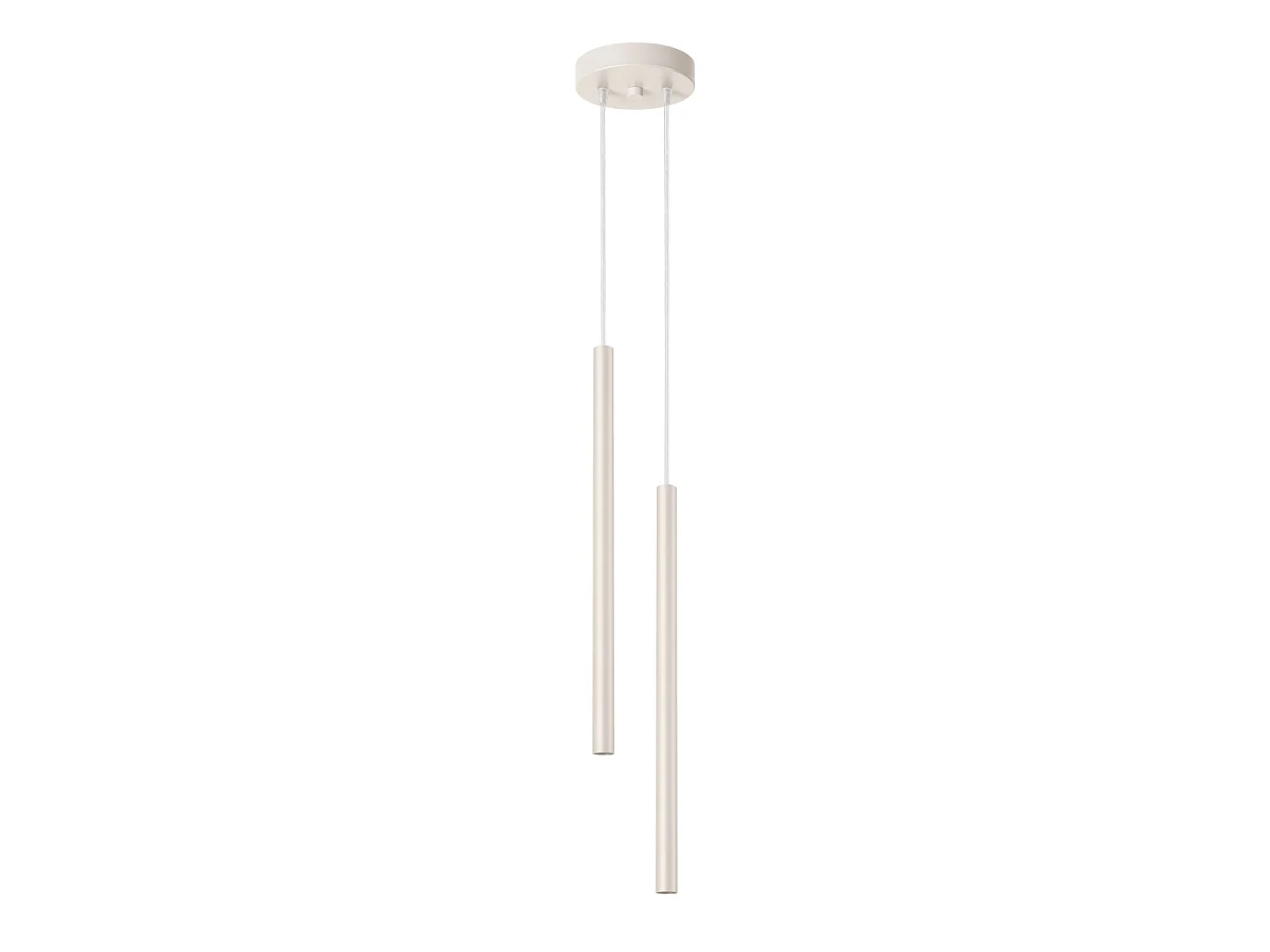 Lampa wisząca nowoczesny PASTELO, stal – 2 źródło – L.15 x H.104 cm – beżowy 3609524
