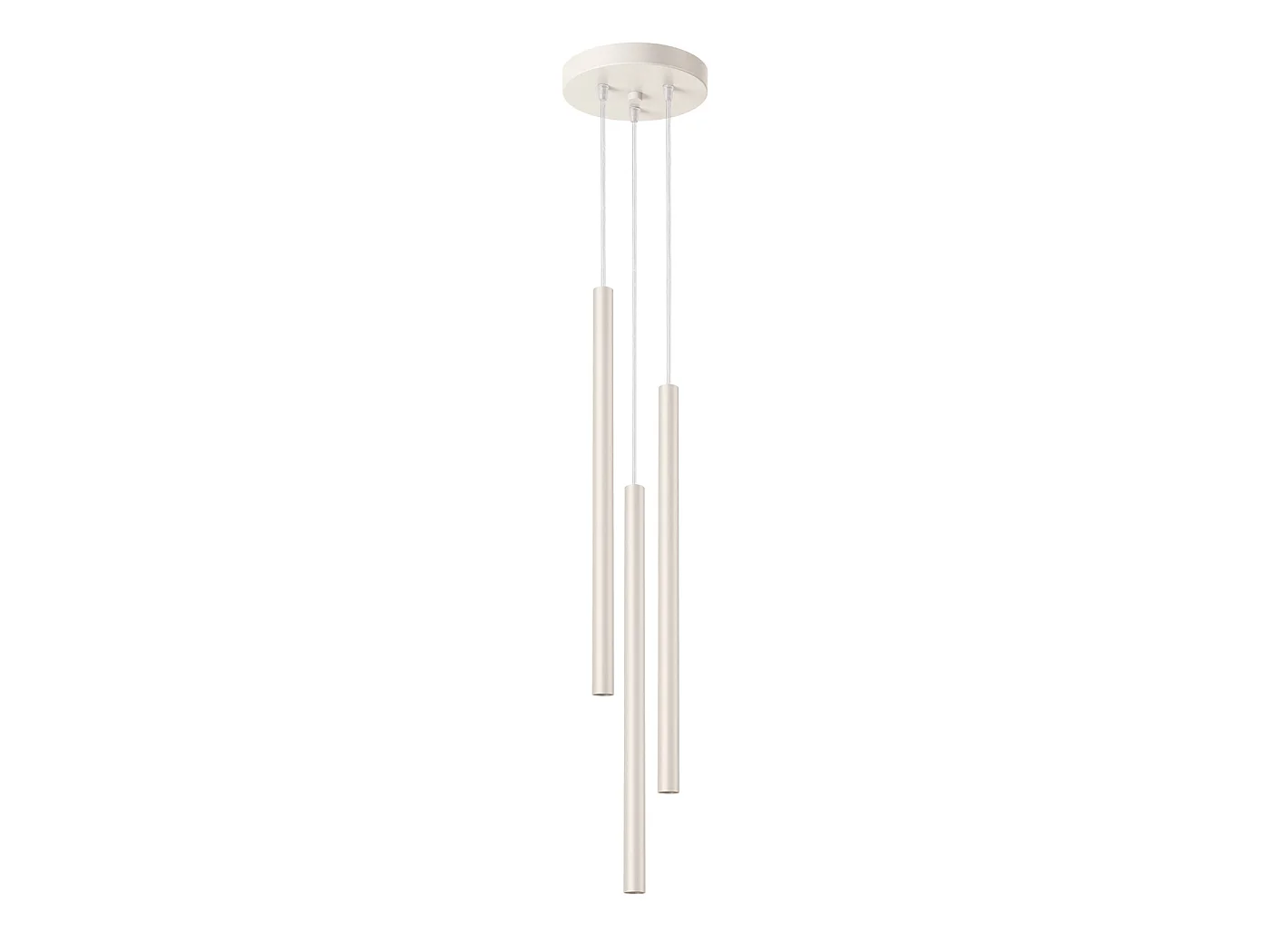 Lampa wisząca nowoczesny PASTELO, stal – 3 źródło – L.19.5 x H.104 cm – beżowy 3609537