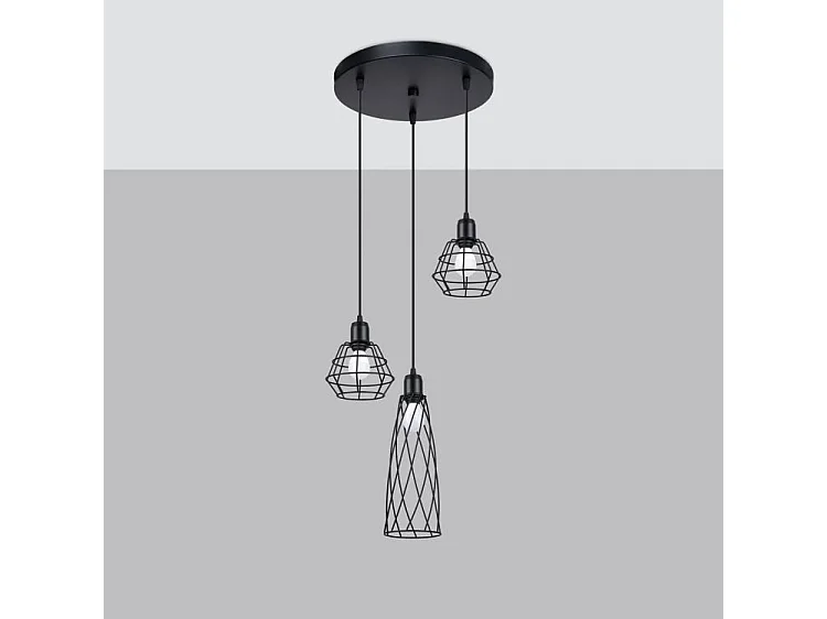 Lampa wisząca SUBA 3P czarna 2584873 - obrazek 1