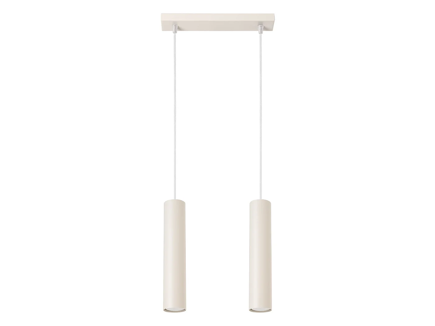 Lampa wisząca loft LAGOS, stal - 2 źródło - L.30 x H.105 cm - beżowy 3609527 - obrazek 1