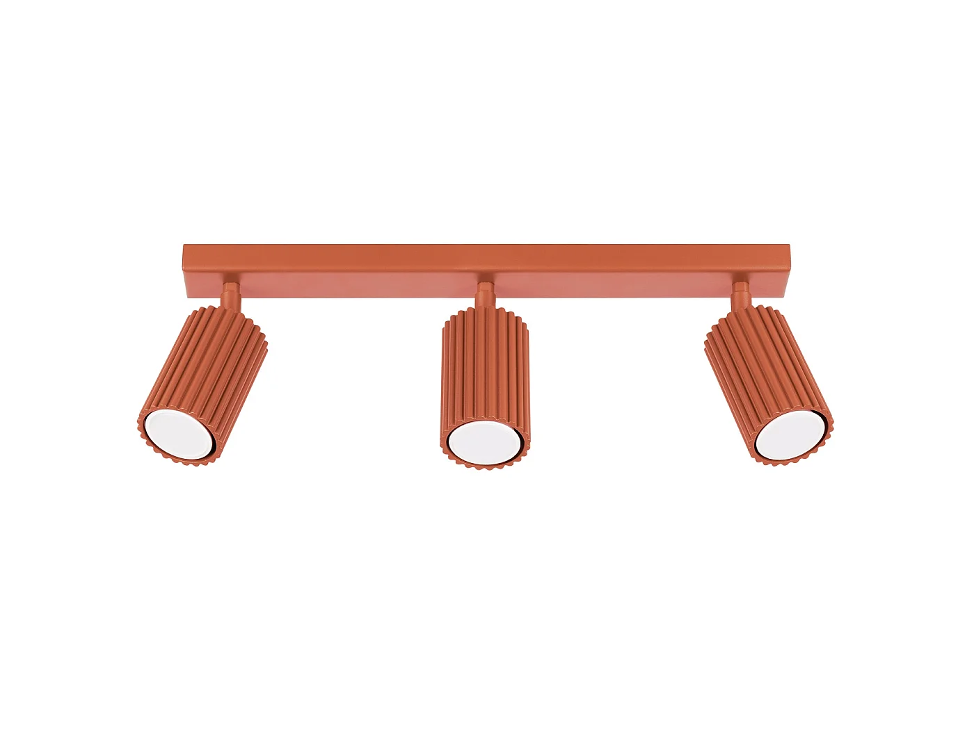 Lampa sufitowa minimalistyczny KARBON, aluminium - 3 źródło - L.45 x H.16.5 cm - ochra czerwona 3627297 - obrazek 1