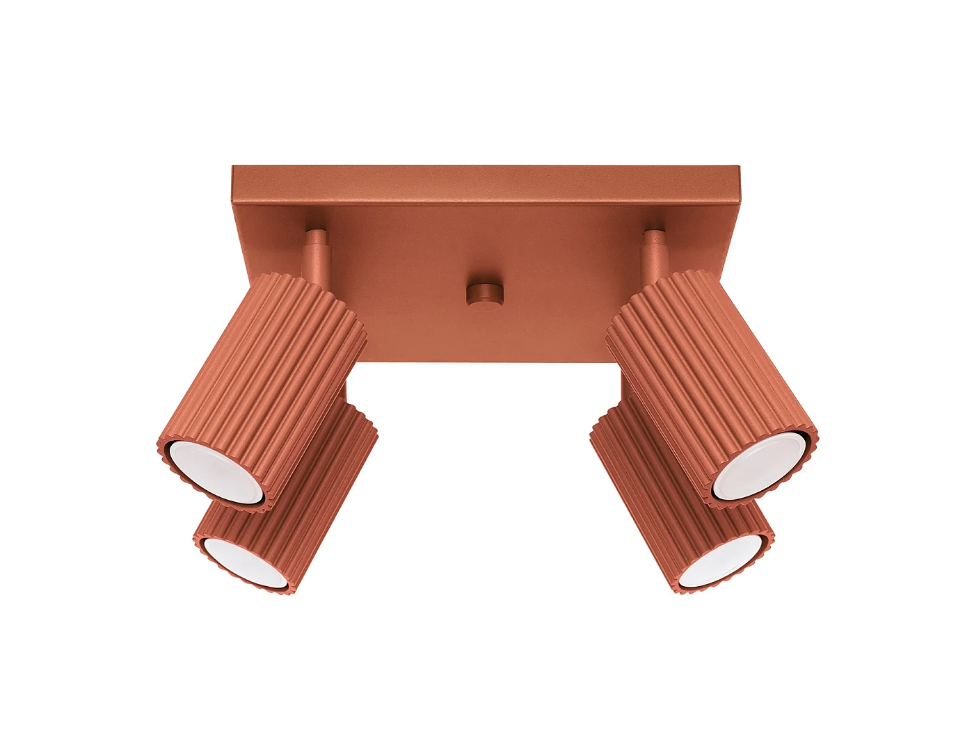 Lampa sufitowa minimalistyczny KARBON, aluminium - 4 źródło - L.25 x H.16.5 cm - ochra czerwona 3627284 - obrazek 1