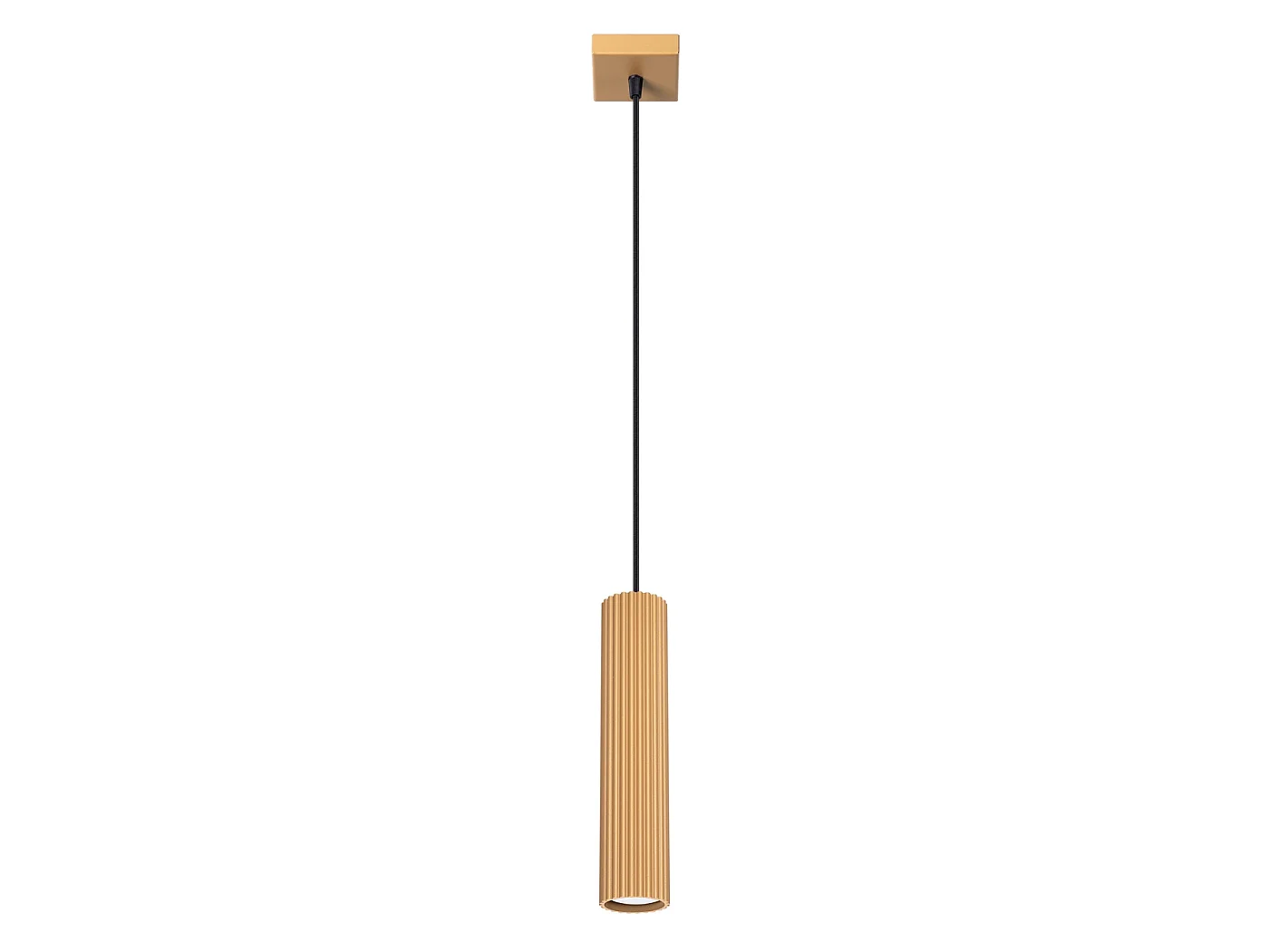 Lampa wisząca minimalistyczny KARBON, aluminium - 1 źródło - L.8 x H.118 cm - złoty 3609505 - obrazek 1