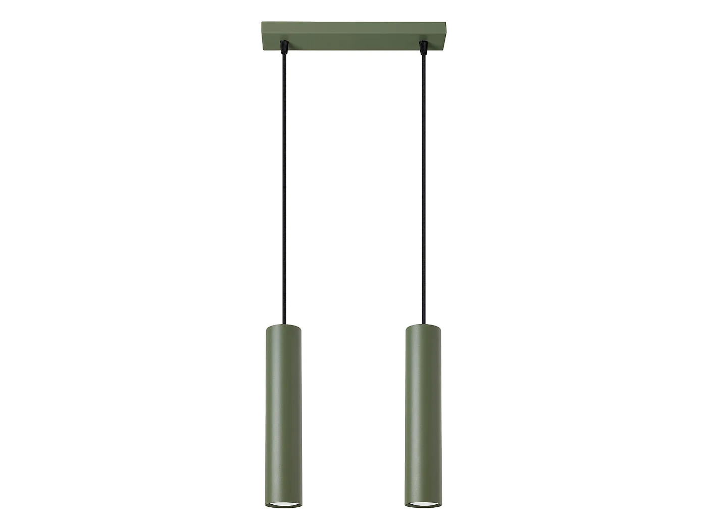 Lampa wisząca loft LAGOS, stal - 2 źródło - L.30 x H.105 cm - zielony oliwkowy 3609535 - obrazek 1