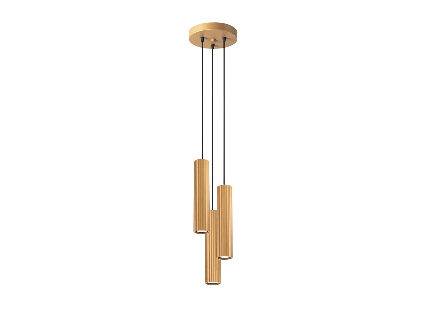Lampa wisząca minimalistyczny KARBON, aluminium - 3 źródło - L.19.5 x H.108 cm - złoty 3609460 - obrazek 1