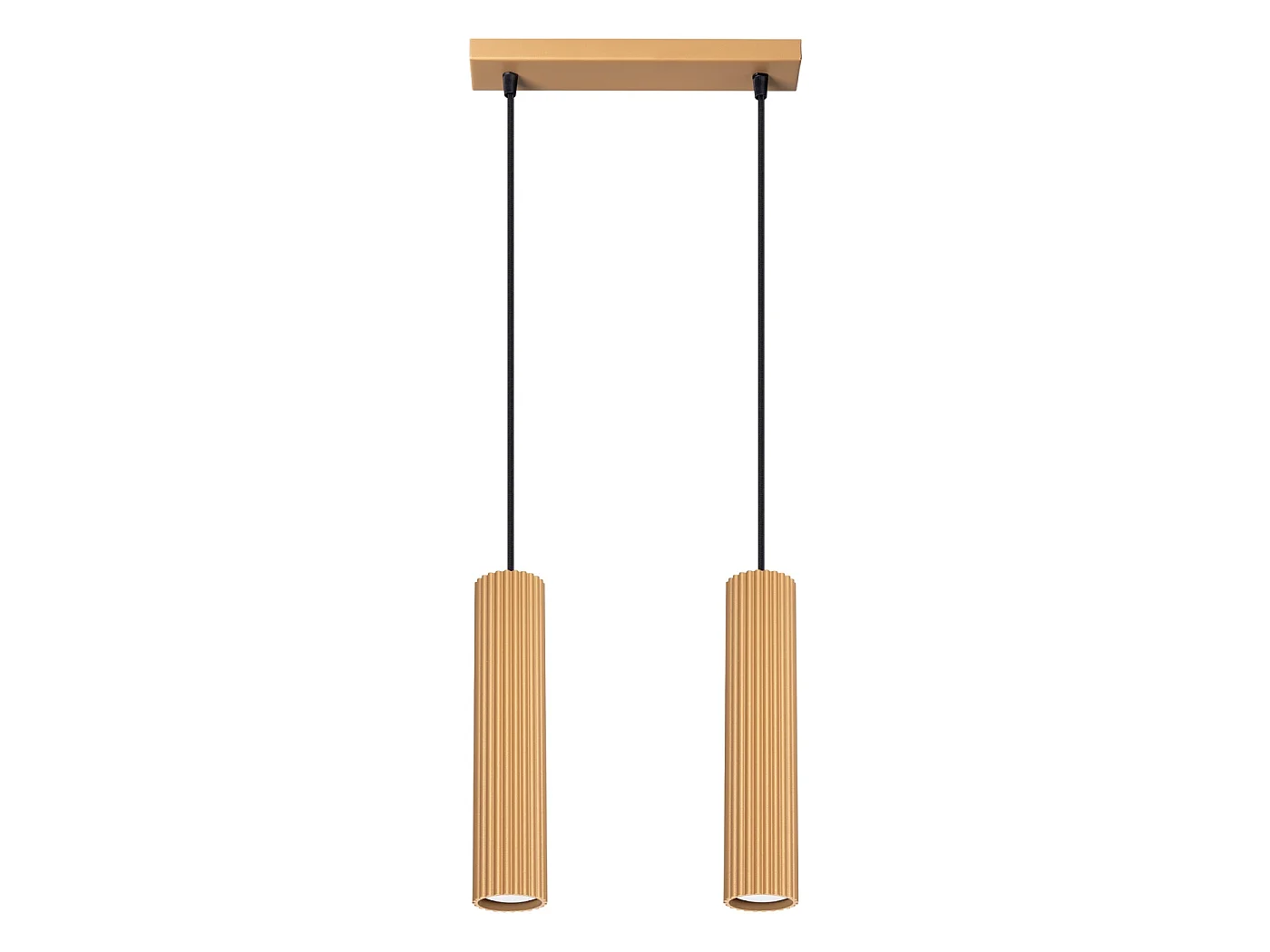 Lampa wisząca minimalistyczny KARBON, aluminium - 2 źródło - L.30 x H.90 cm - złoty 3609520 - obrazek 1