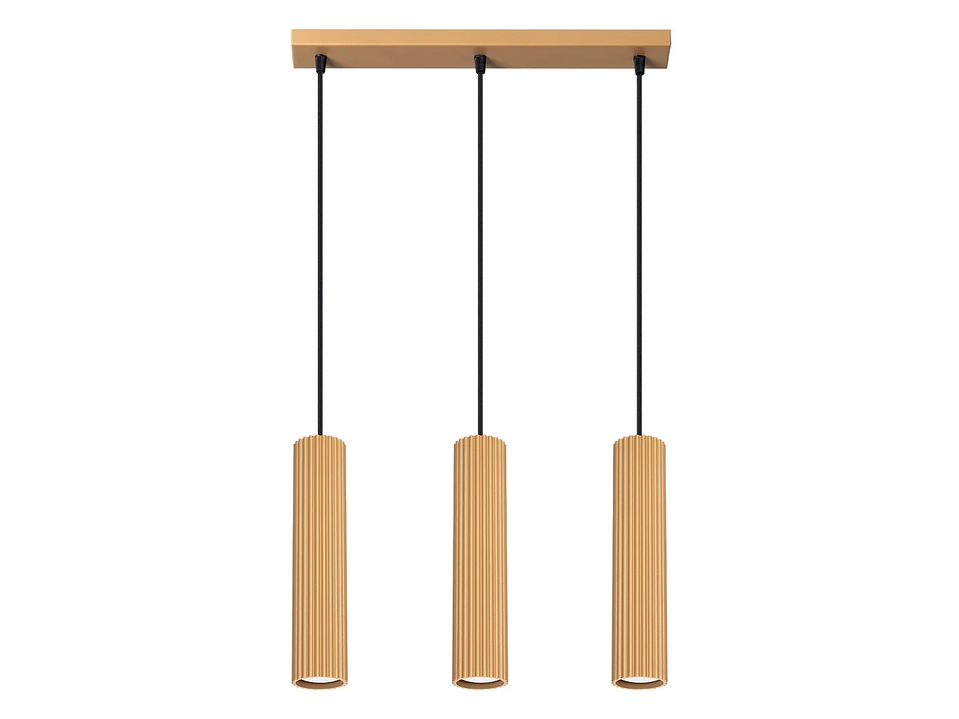 Lampa wisząca minimalistyczny KARBON, aluminium - 3 źródło - L.45 x H.98 cm - złoty 3609458 - obrazek 1