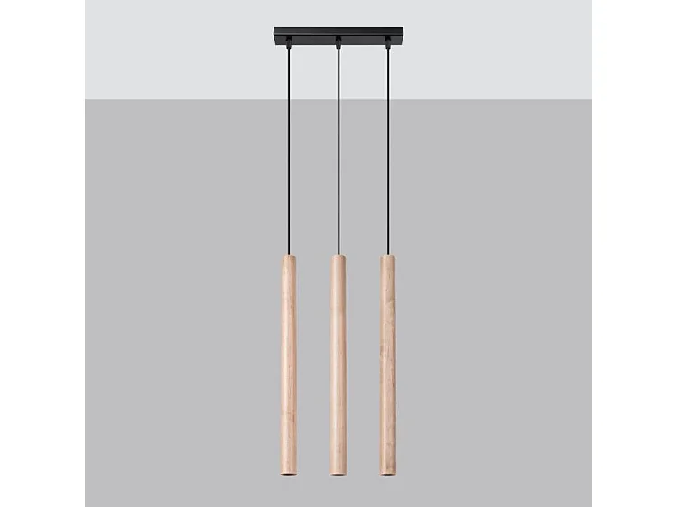 Lampa wisząca PASTELO 3L drewniana 1871879 - obrazek 1