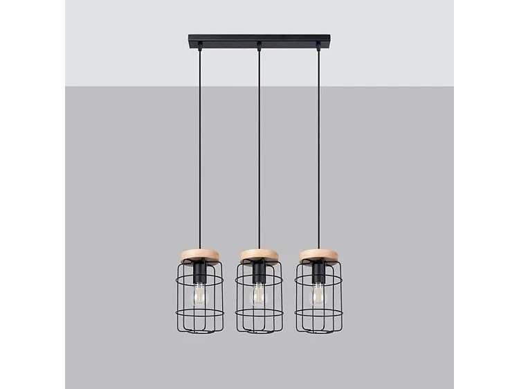 Lampa wisząca GOTTO 3L czarna 1871875 - obrazek 1