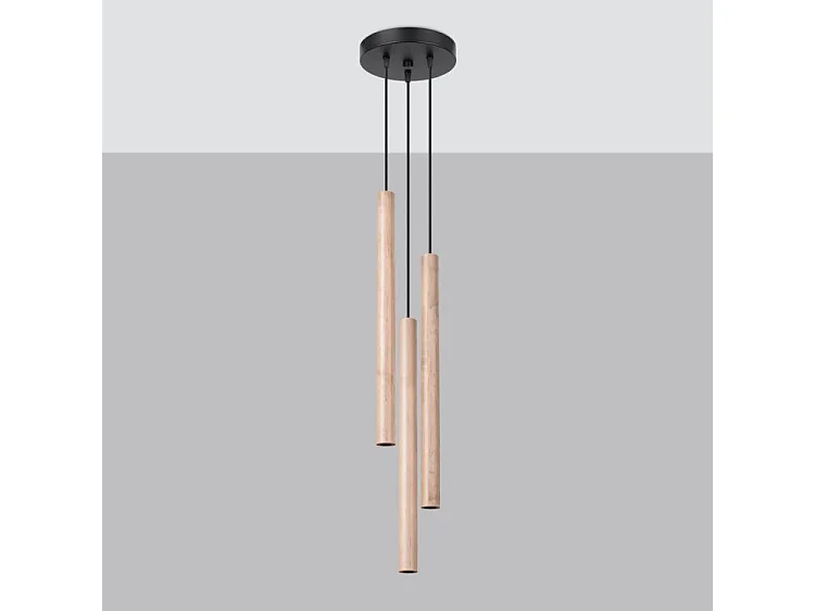 Lampa wisząca PASTELO 3P drewno 2584867 - obrazek 1