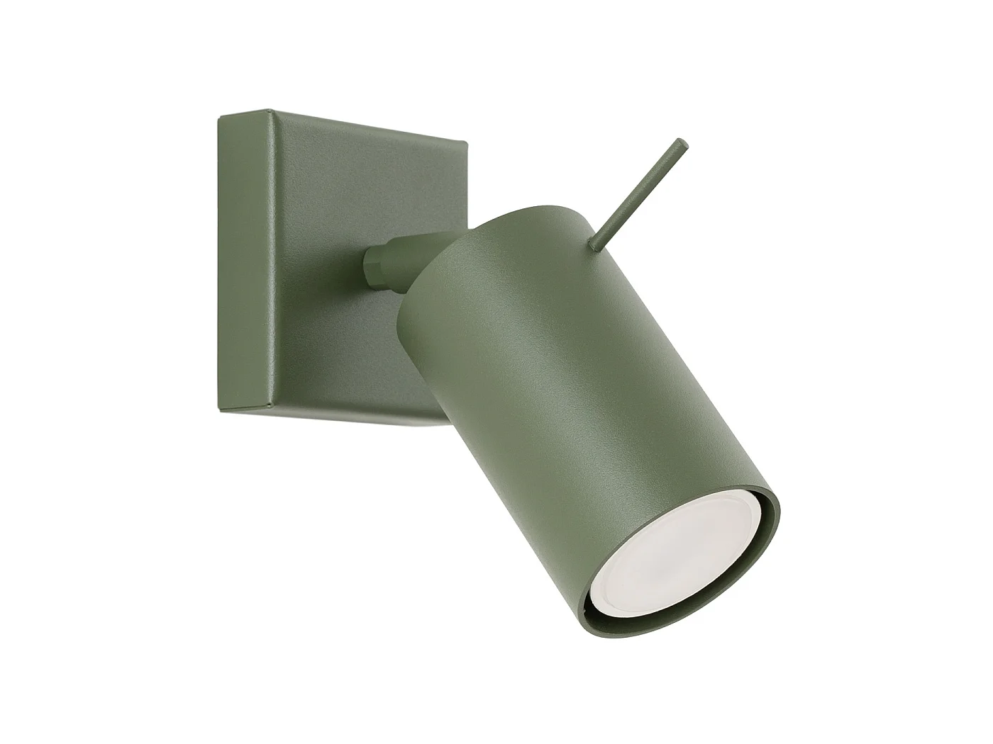 Lampa ścienna nowoczesny RING, stal - 1 źródło - L.8 x H.8 cm - zielony oliwkowy 3627498 - obrazek 1