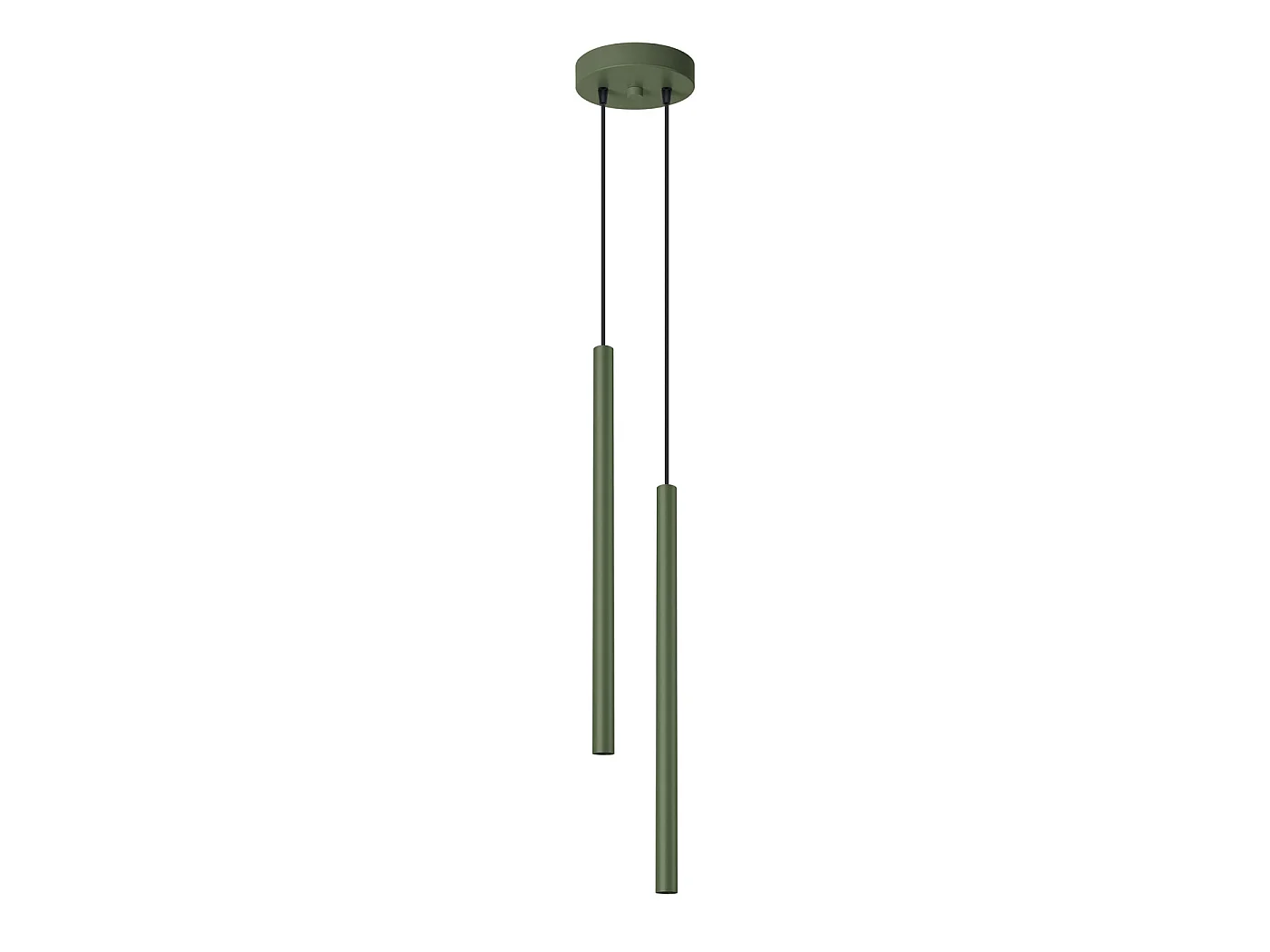 Lampa wisząca nowoczesny PASTELO, stal - 2 źródło - L.15 x H.104 cm - zielony oliwkowy 3609500 - obrazek 1