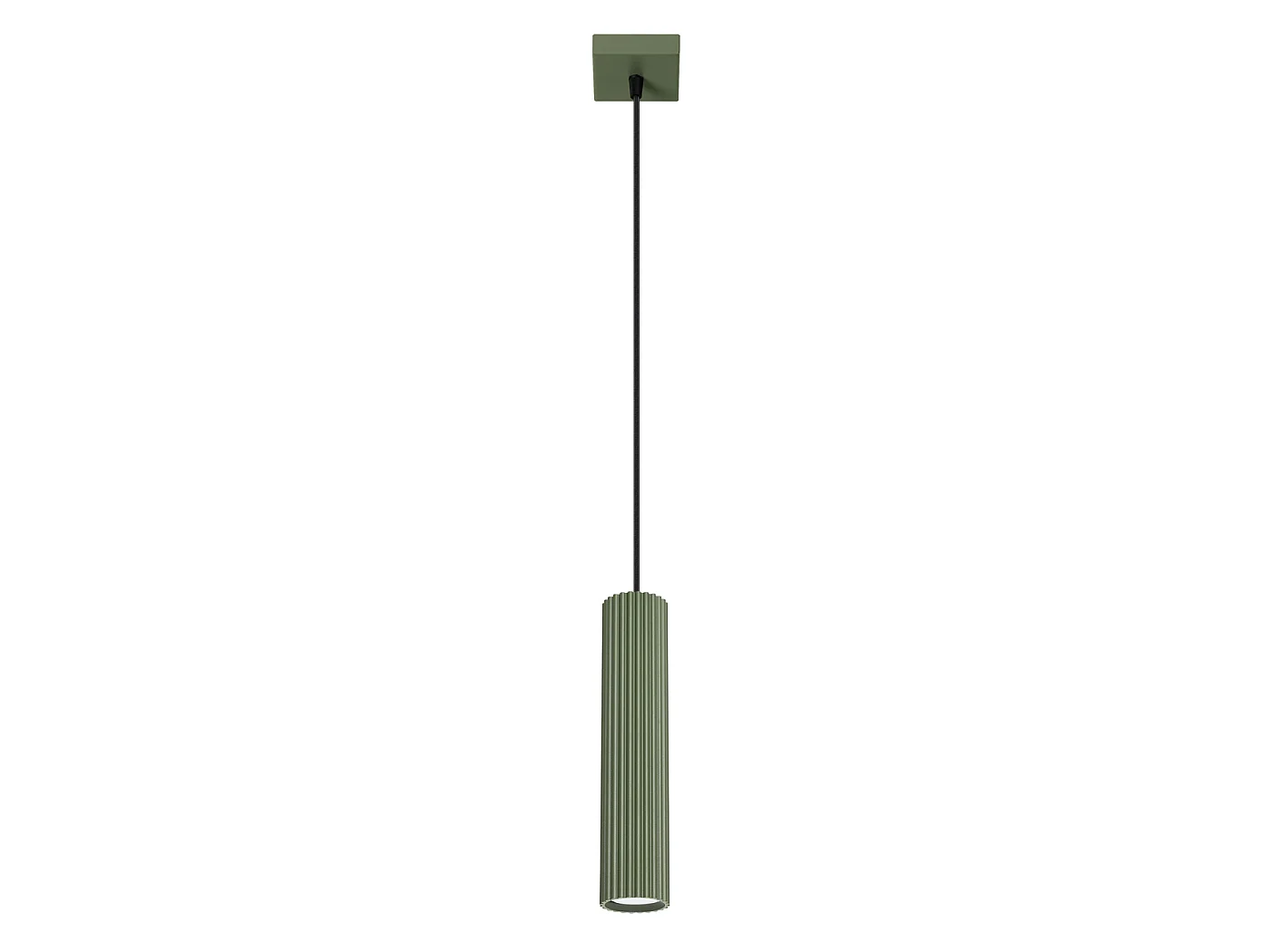 Lampa wisząca minimalistyczny KARBON, aluminium - 1 źródło - L.8 x H.118 cm - zielony oliwkowy 3609533 - obrazek 1