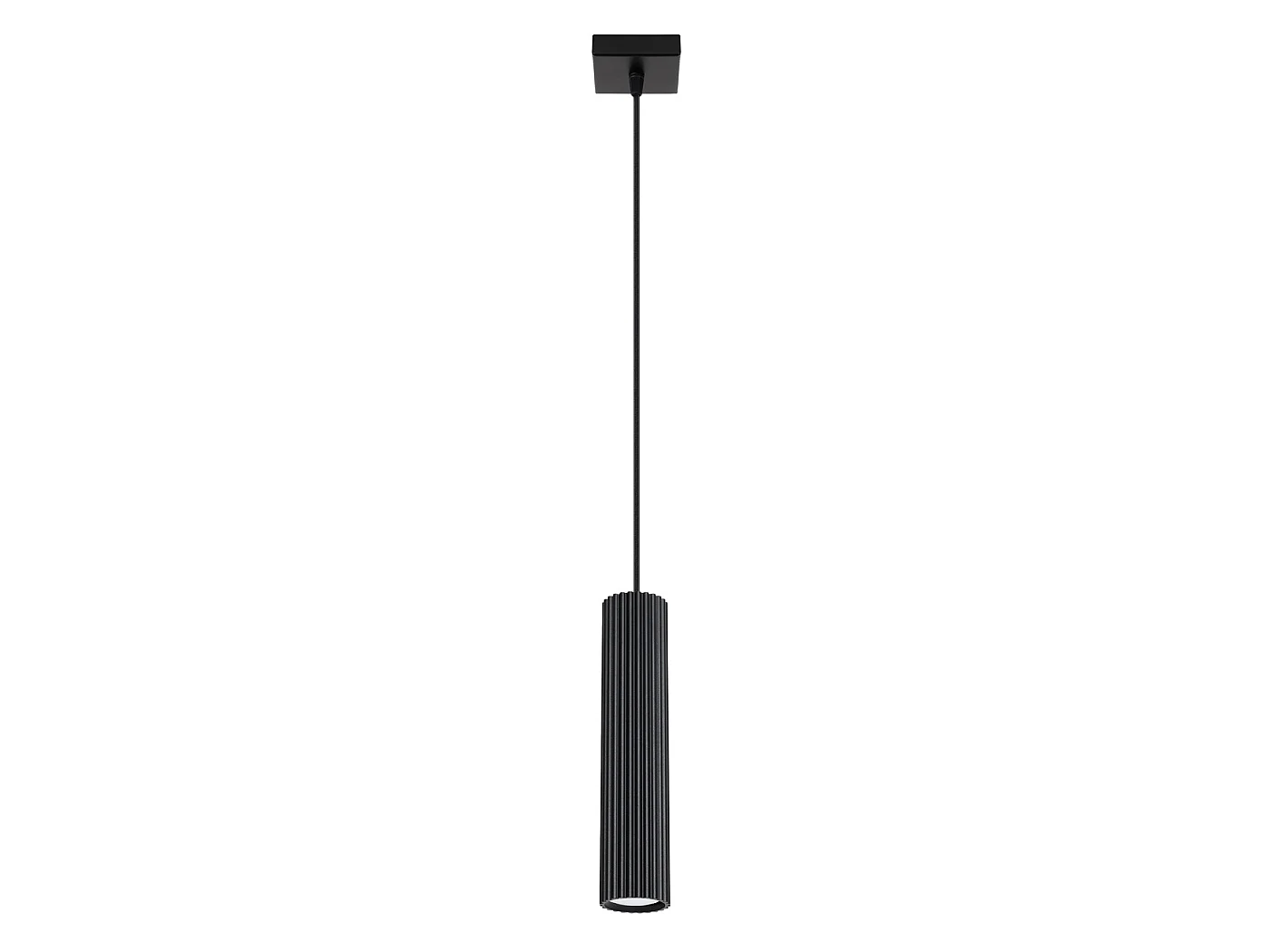 Lampa wisząca minimalistyczny KARBON, aluminium - 1 źródło - L.8 x H.118 cm - czarny 3609526 - obrazek 1