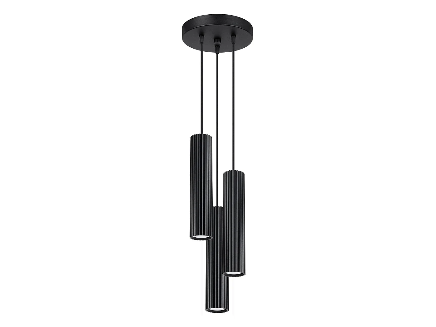 Lampa wisząca minimalistyczny KARBON, aluminium - 3 źródło - L.19.5 x H.108 cm - czarny 3609451 - obrazek 1
