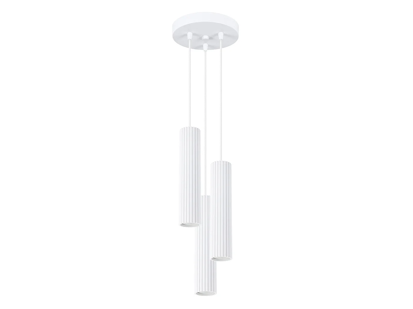 Lampa wisząca minimalistyczny KARBON, aluminium - 3 źródło - L.19.5 x H.108 cm - biały 3609455 - obrazek 1