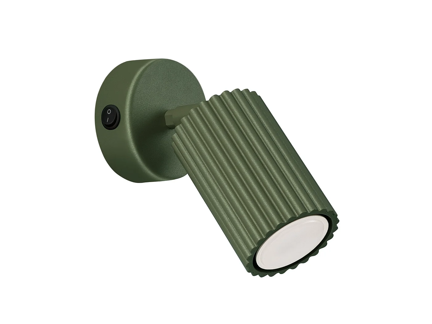 Lampa ścienna minimalistyczny KARBON, aluminium - 1 źródło - L.8 x H.16 cm - zielony oliwkowy 3627501 - obrazek 1