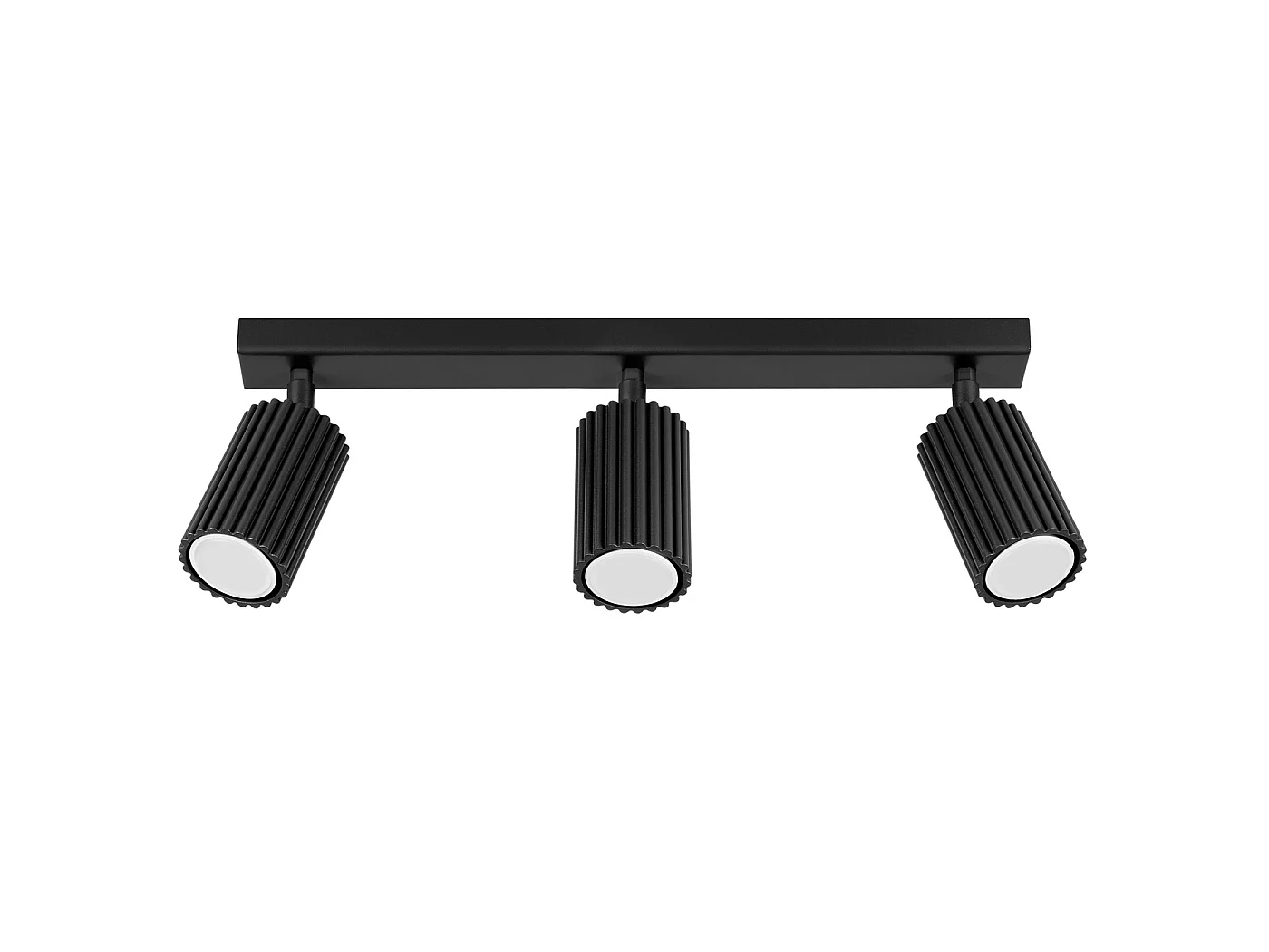 Lampa sufitowa minimalistyczny KARBON, aluminium - 3 źródło - L.45 x H.16.5 cm - czarny 3627289 - obrazek 1