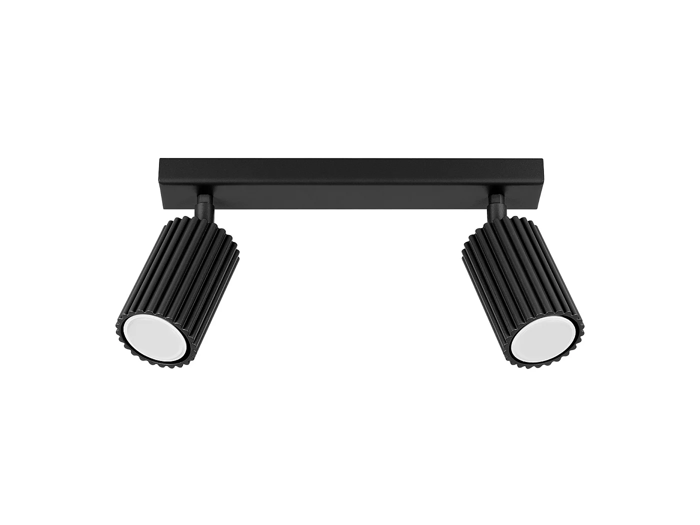 Lampa sufitowa minimalistyczny KARBON, aluminium - 2 źródło - L.30 x H.16.5 cm - czarny 3627425 - obrazek 1