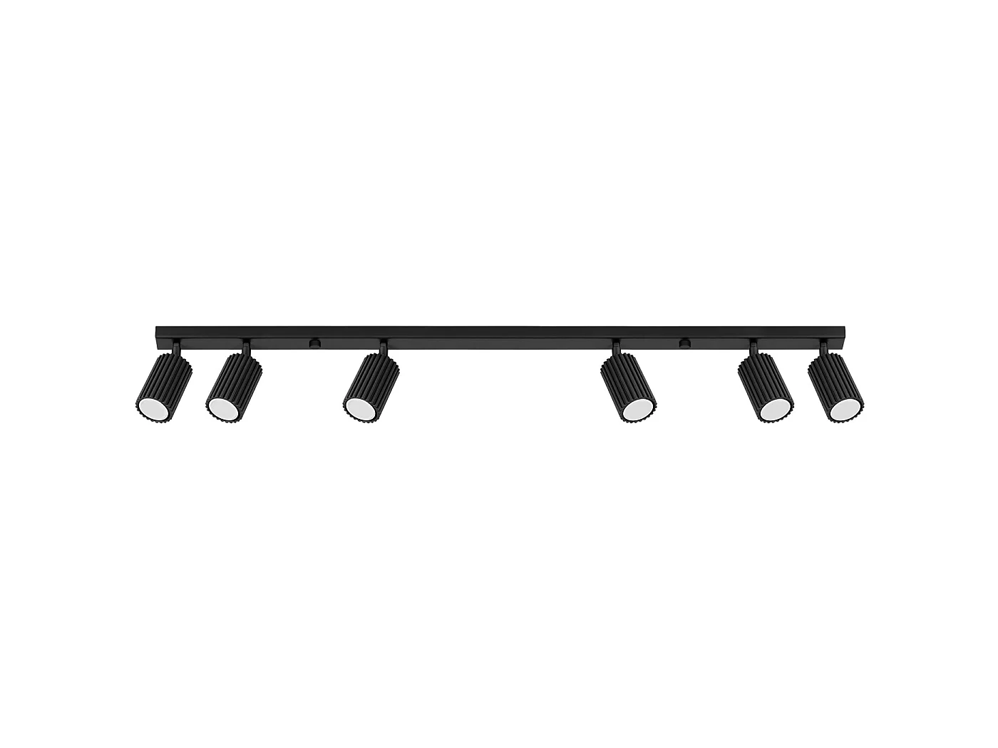 Lampa sufitowa minimalistyczny KARBON, aluminium - 6 źródło - L.117 x H.16.5 cm - czarny 3609562 - obrazek 1