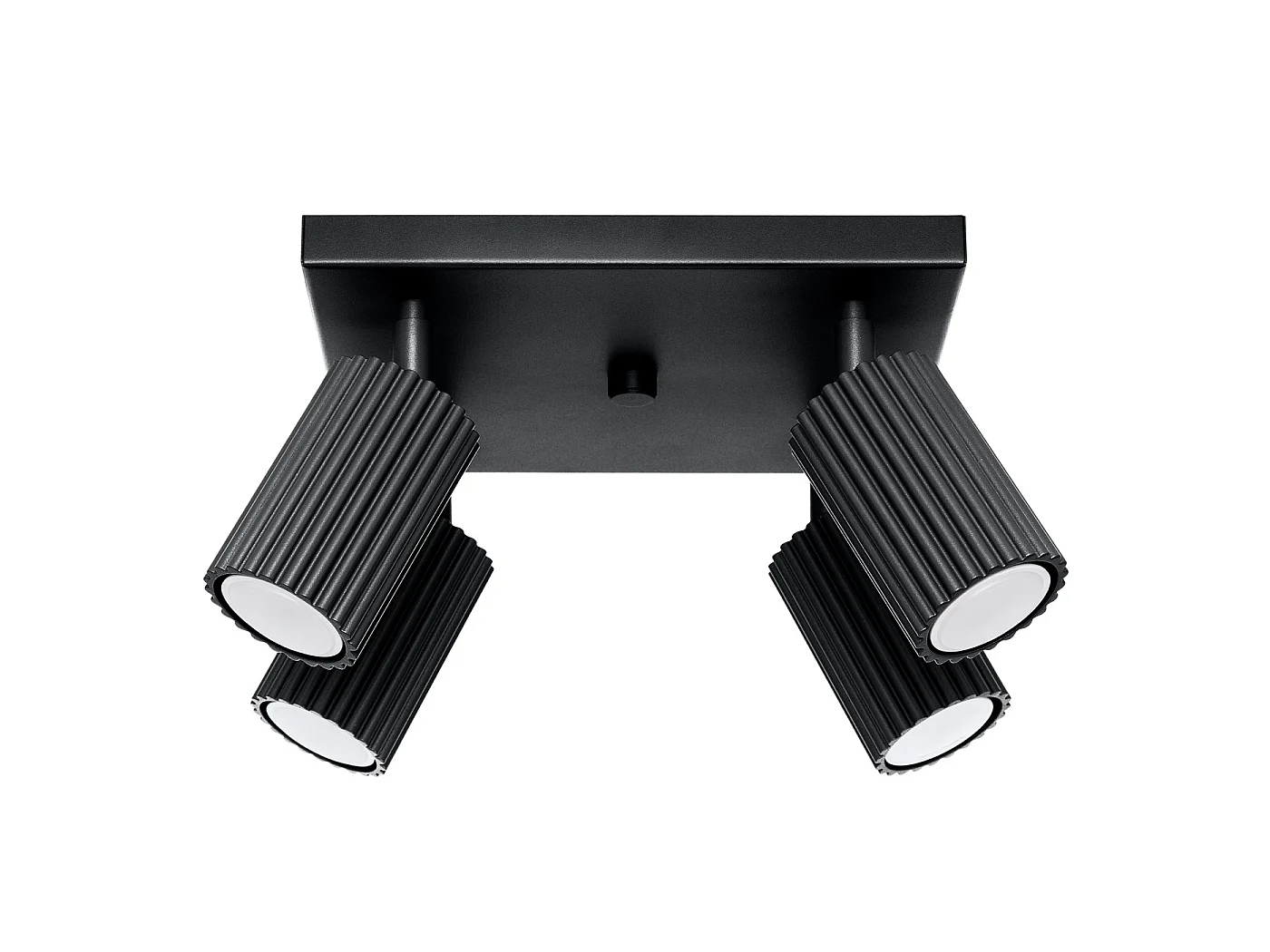 Lampa sufitowa minimalistyczny KARBON, aluminium - 4 źródło - L.25 x H.16.5 cm - czarny 3627293 - obrazek 1